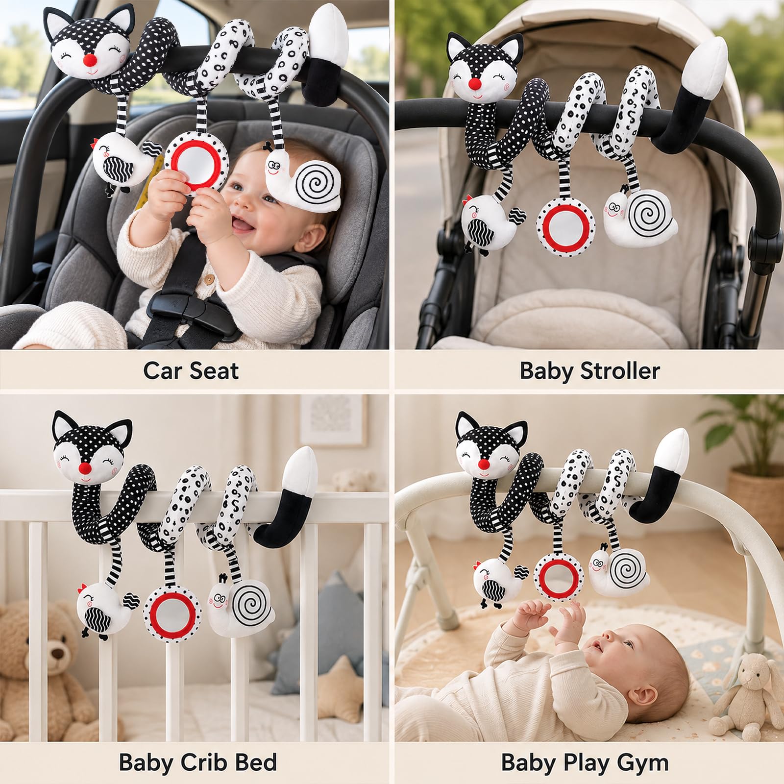vamei Coffret Cadeau Bébé, Jouet Sensoriel Bebe, Spirale d'Activité Bébé