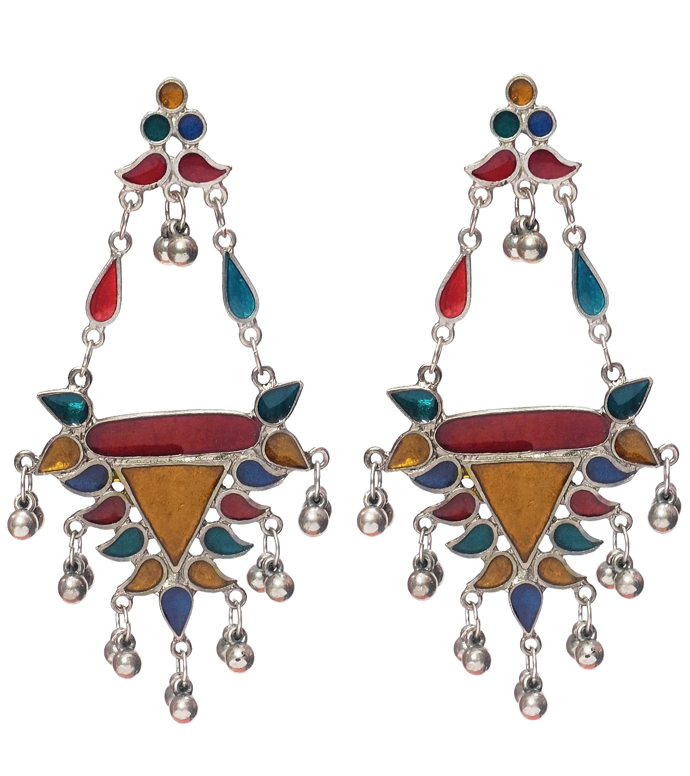Total Fashion Enamel Afghani Jewellery Oxidised Dangler Earring for Women & Girls (B0BRQ2DY9Y) Amazon Price History, Amazon Price Tracker