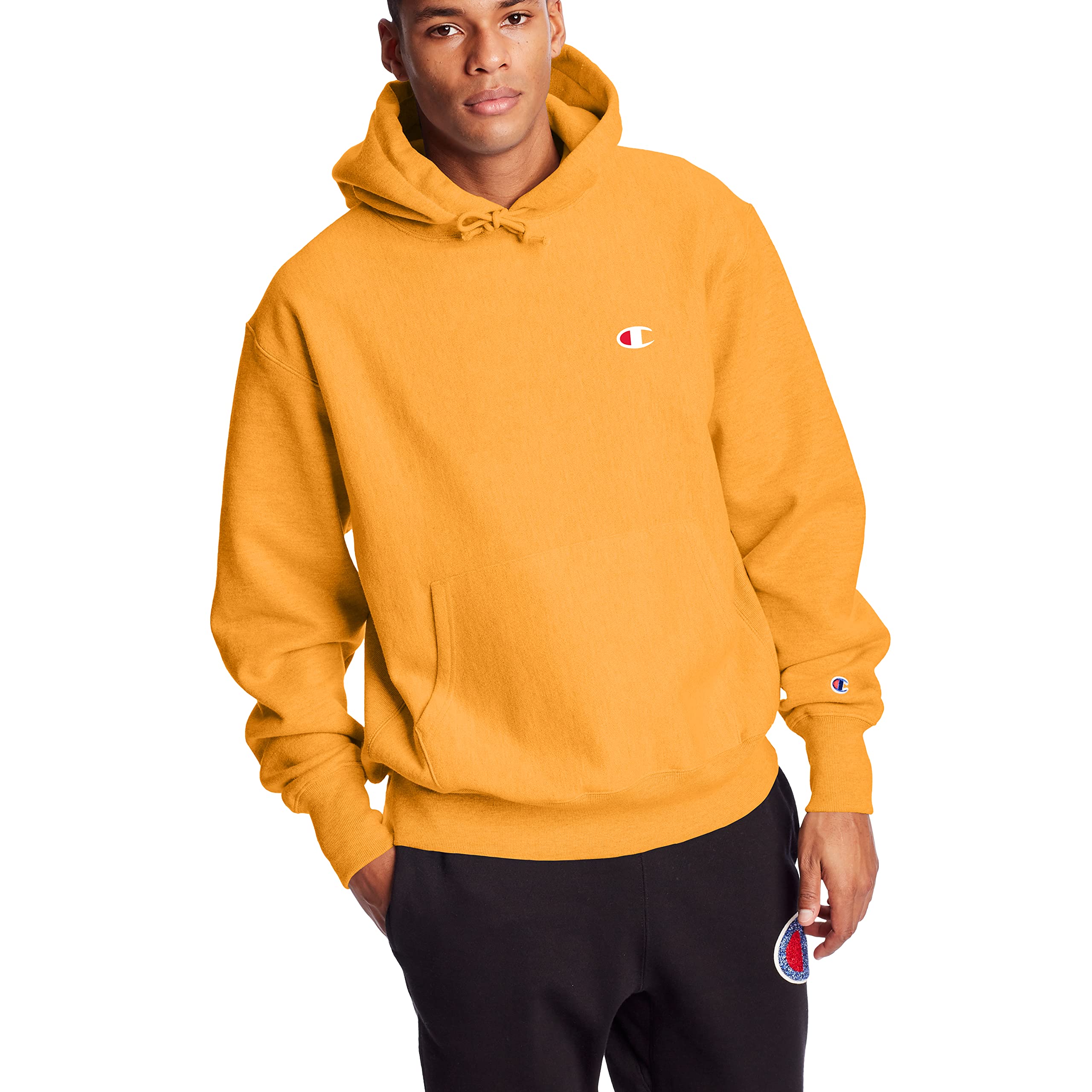 Fleece Hoodie Orange Champion Reverse Weave Hoodie Champion Mens