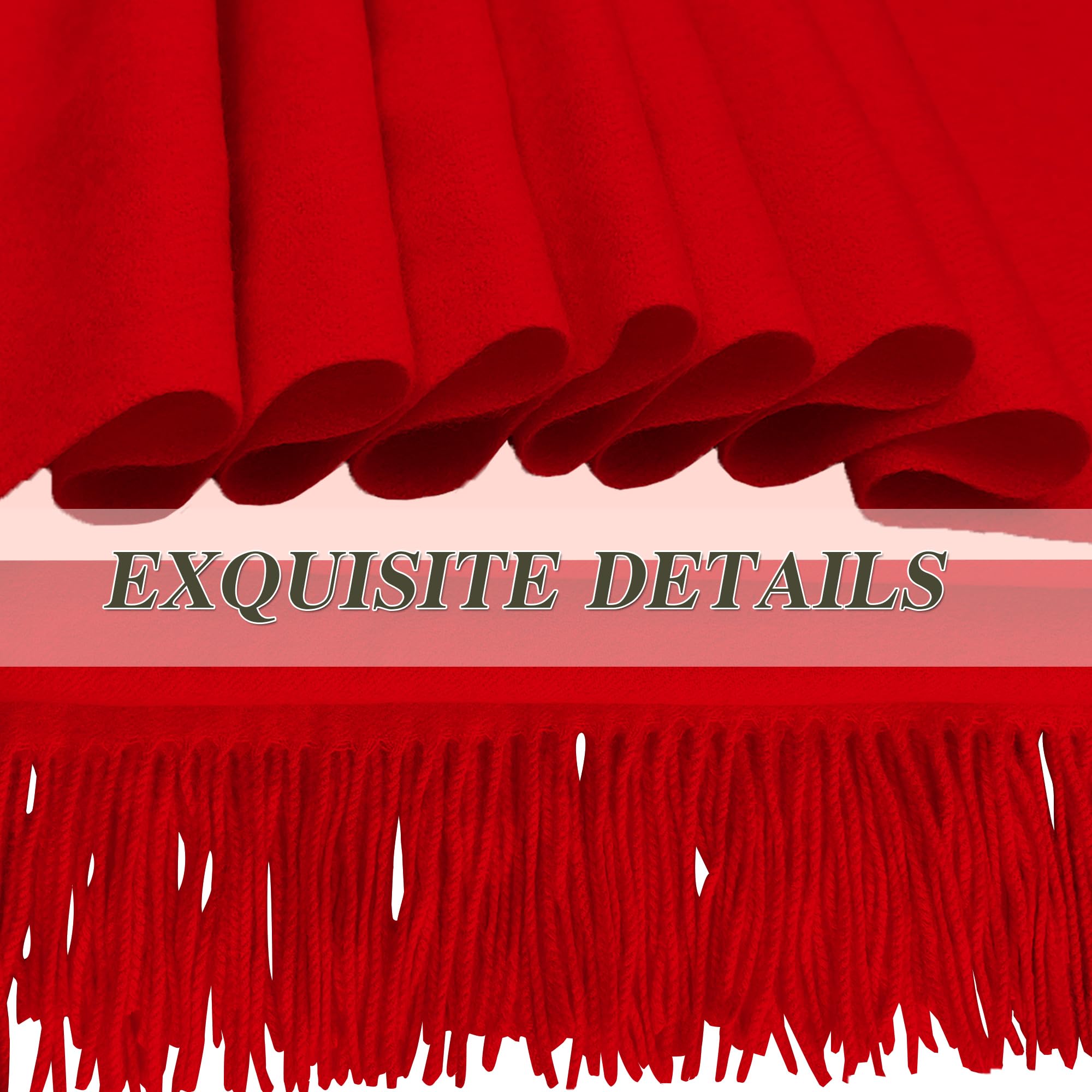 ehsbuy Schal Damen Winter Kaschmir Langer Großer Weiche Warme Pashmina Cashmere Schal für Weihnachten Hochzeitsgeschenke Geschenke für Frauen
