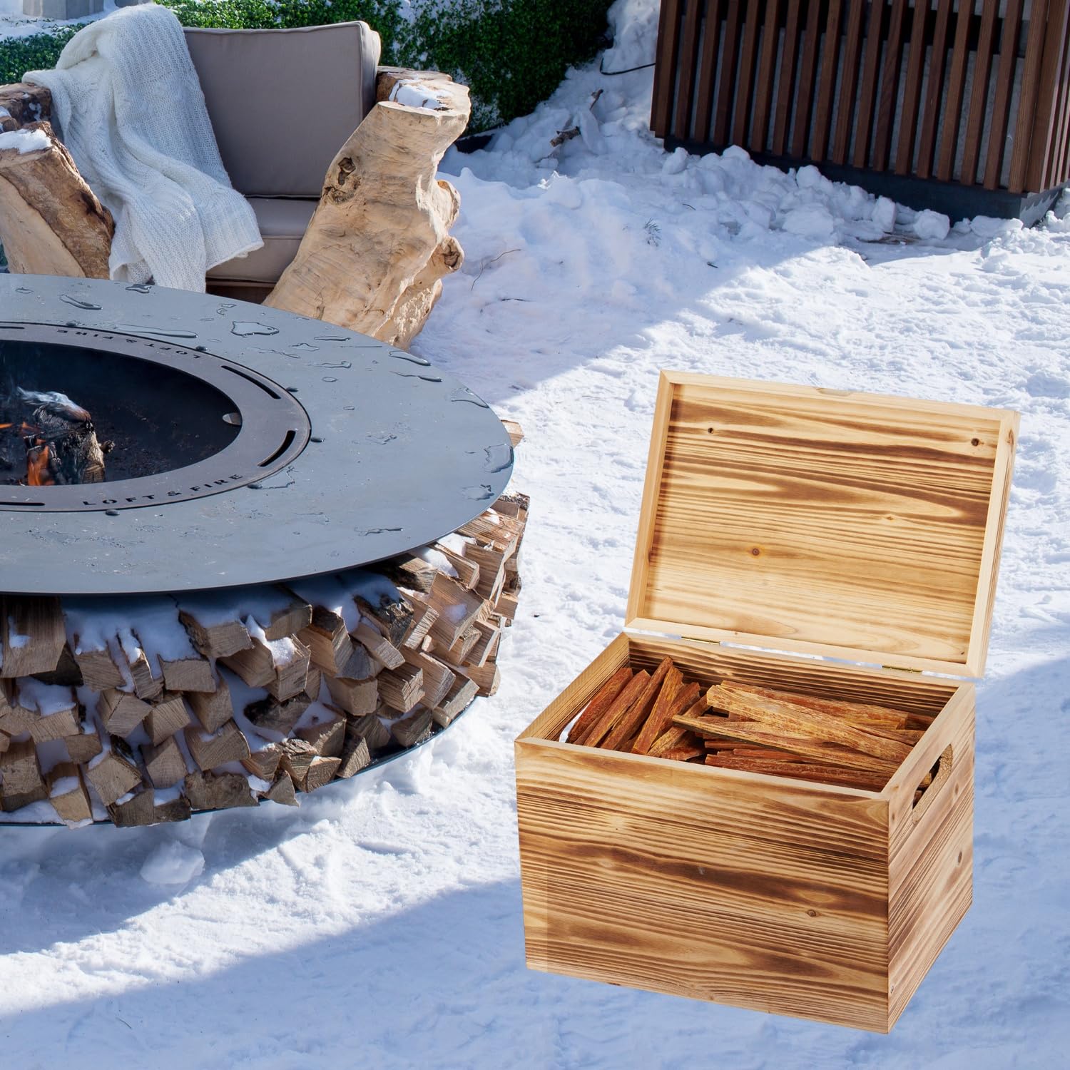 Fatwood Fire Starter Sticks – 100% Natural Pine Kindling for Campfires, Fireplaces, Stoves, Grills & Outdoor Fire Pits – Eco-Friendly, Quick Ignition Firestarter (15 Lbs)