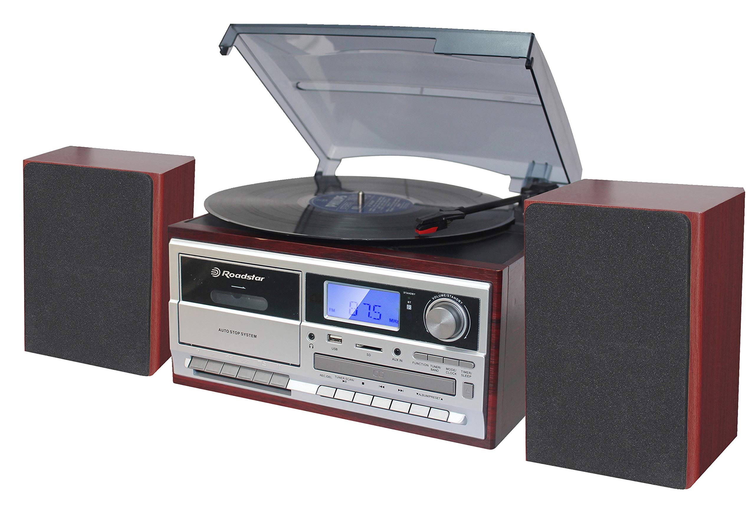 Roadstar HIF-8892 EBT Brown Wooden Retro HiFi System 33/45 /78 rpm
