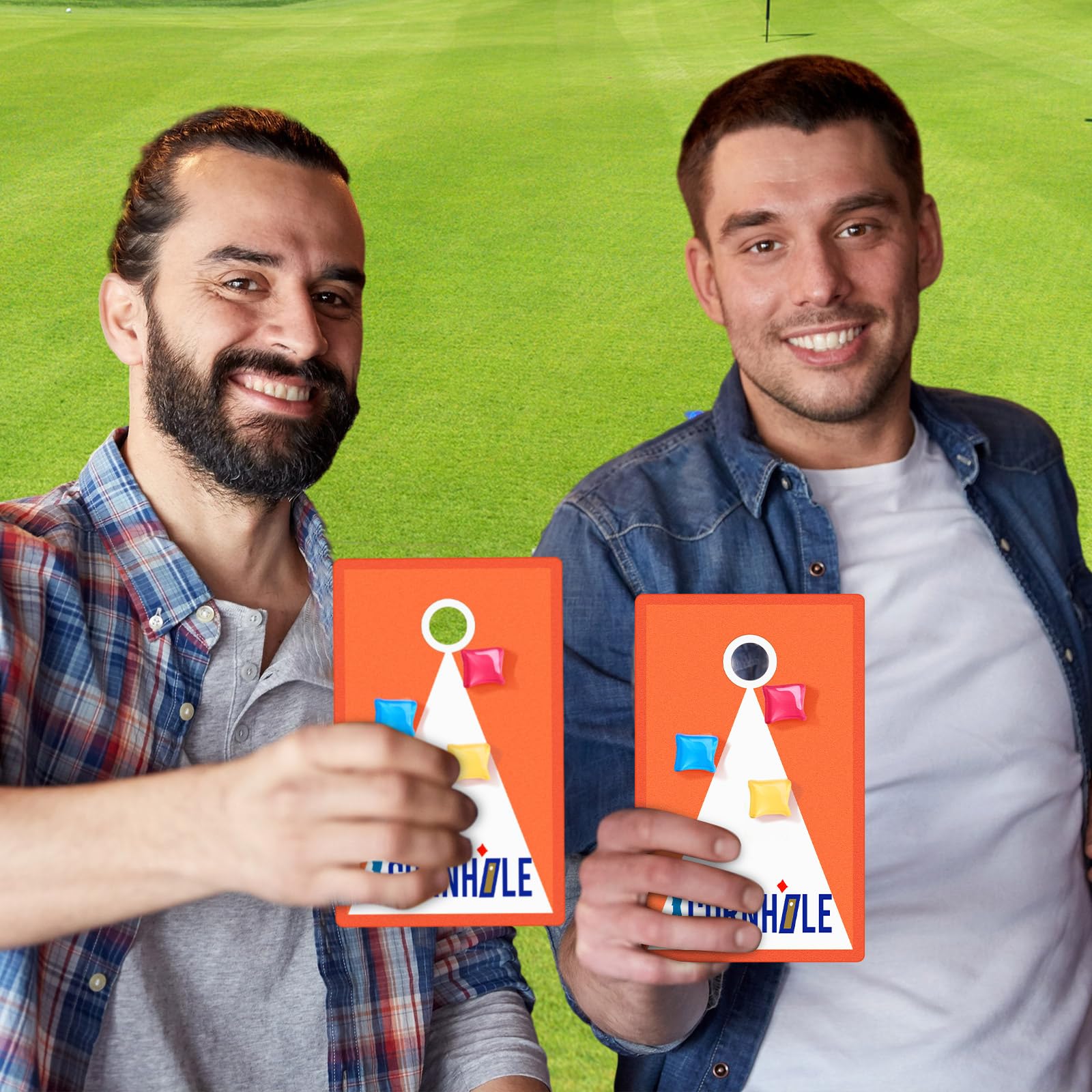 Weysat Paquete de 4 medallas divertidas de acrílico Cornhole Trophy para torneo de Cornhole, placas a granel, premios de equipo, regalos para eventos de equipo, concursos deportivos, competición