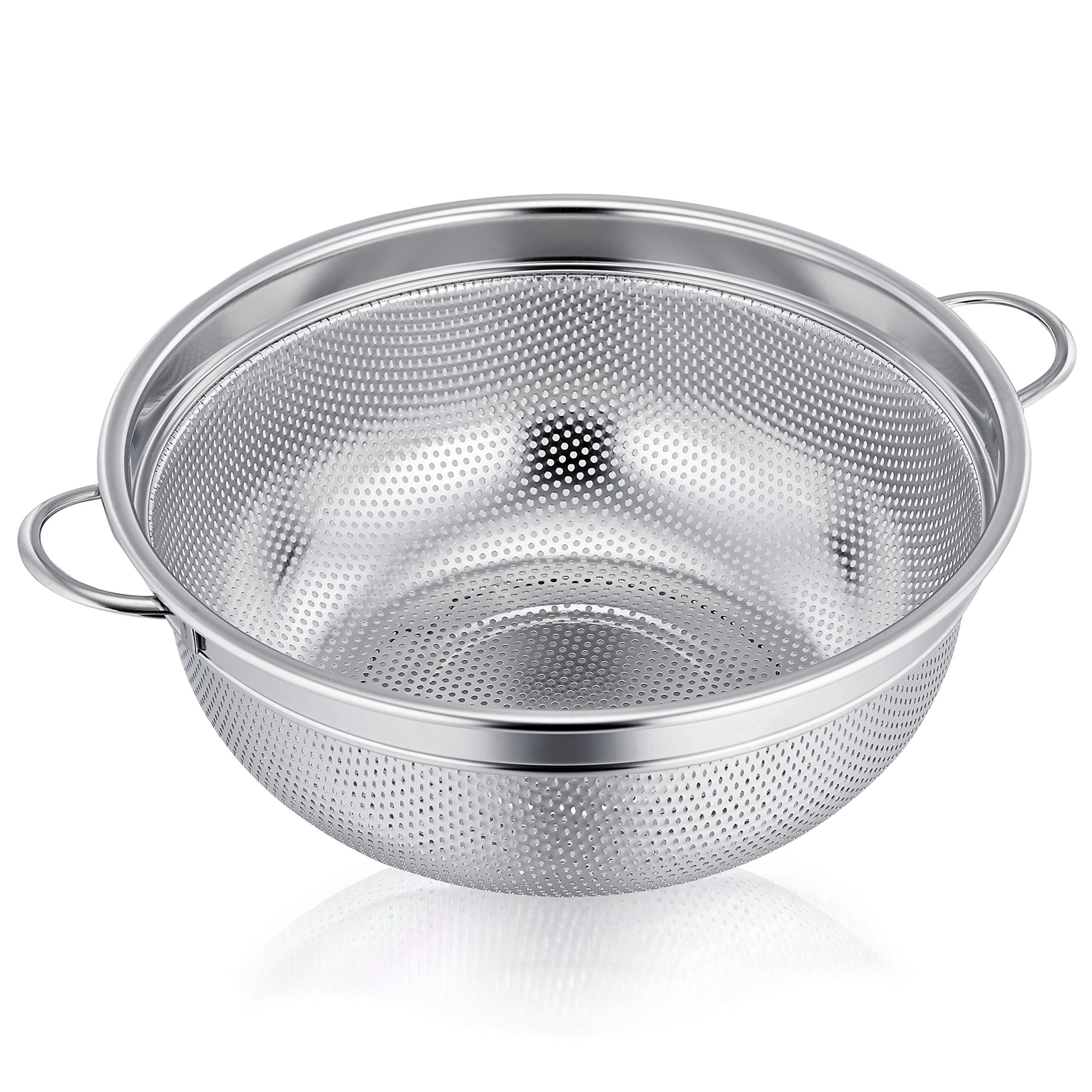 Colino Acciaio Inox 20cm Herogo - Microforato Per Pasta E Verdura | Manici Comodi E Base Stabile | Lavabile In Lavastoviglie - Foto 11
