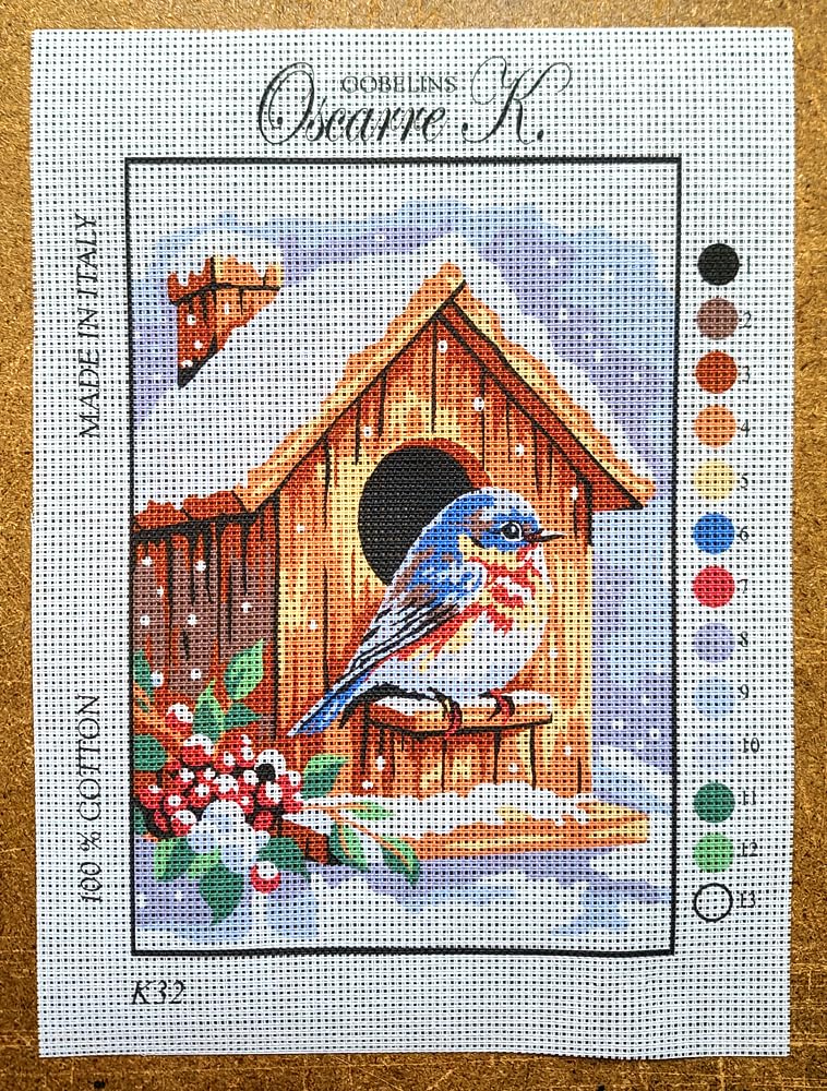 Oscarre K. gobelins - Set 4 Kit Ricamo Mezzo Punto Croce Completi - Cuccioli - Canovaccio Stampato 30 x 22 cm (Ricamo Finito 23 x 16 cm)