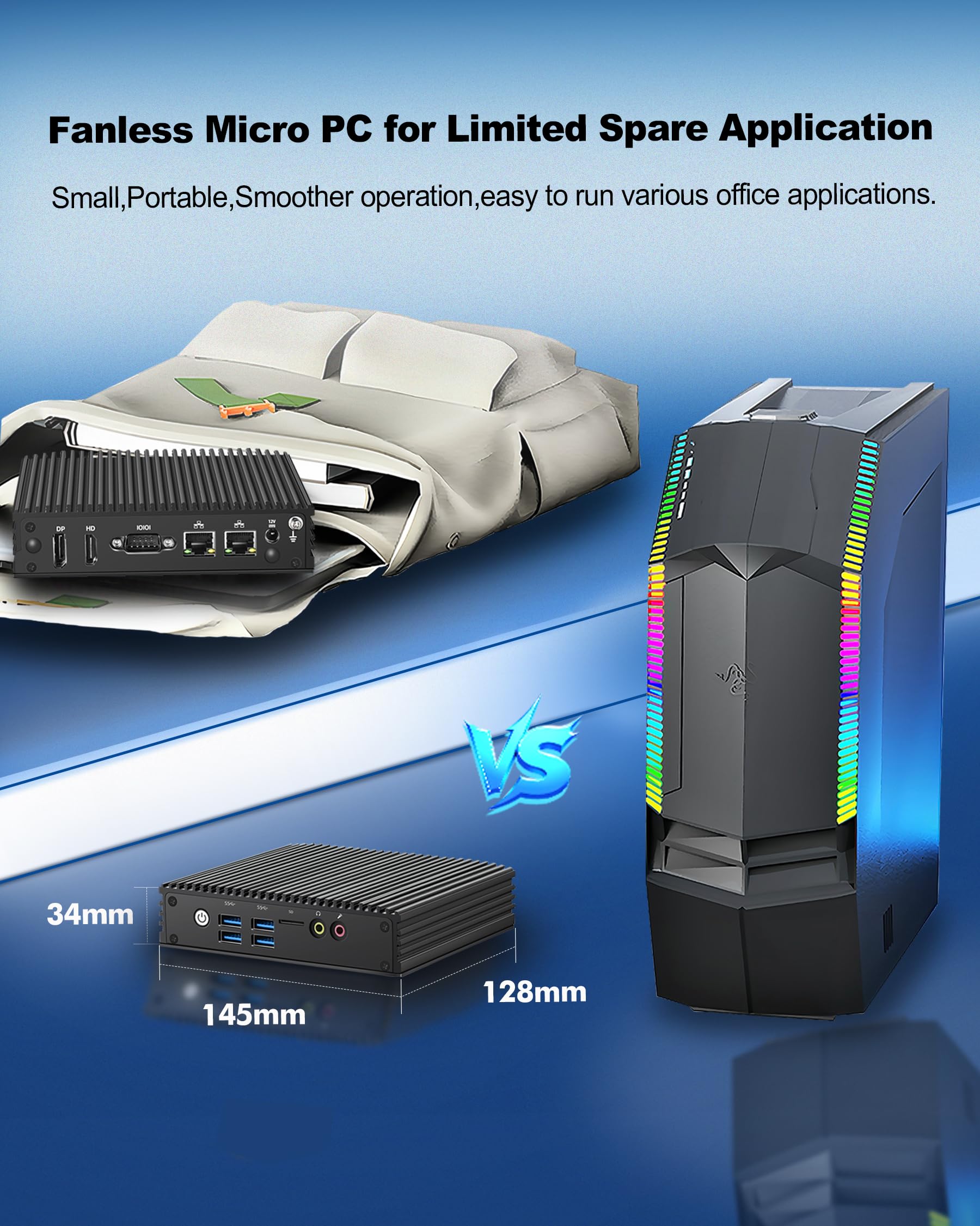 Amazon.com: Fanless N100 Mini PC Firewall Micro Appliance,12th in