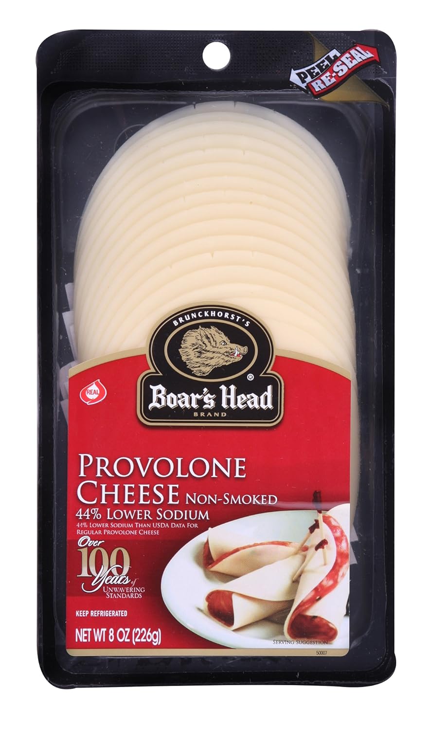 Boar's Head 44 Lower Sodium Provolone Cheese, 8 oz Grocery & Gourmet Food