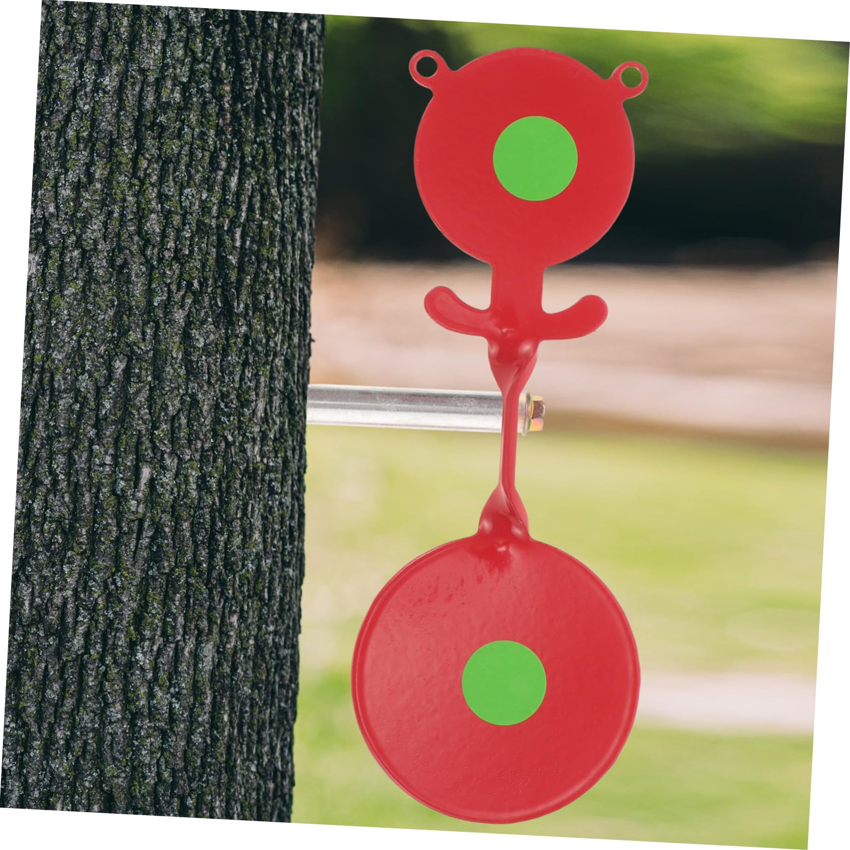 KOMBIUDA Steel Shooting Target Aiming Practicing Target Board Rotating Dart Board Set Outdoor Toy