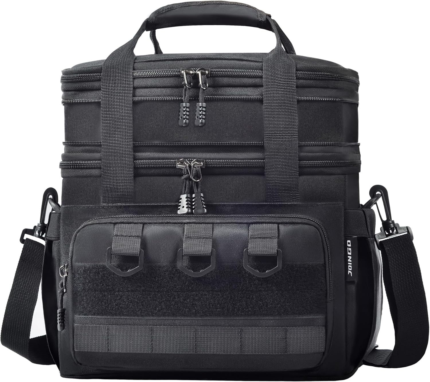 Tactical Lunch Box for Men Women-Insulated Leakproof Lunch Bag with Adjustable Shoulder Strap, Durable Expandable Cooler Bag for Work Office Travel Camping Hiking, Large Meal Pail Adults(Black) Black 16L