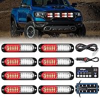 Vista 12 de Nilight - Juego de 8 luces estroboscópicas LED de 12 luces de 12V/24V - Luces de emergencia para montaje en superficie, ultradelgadas, con función