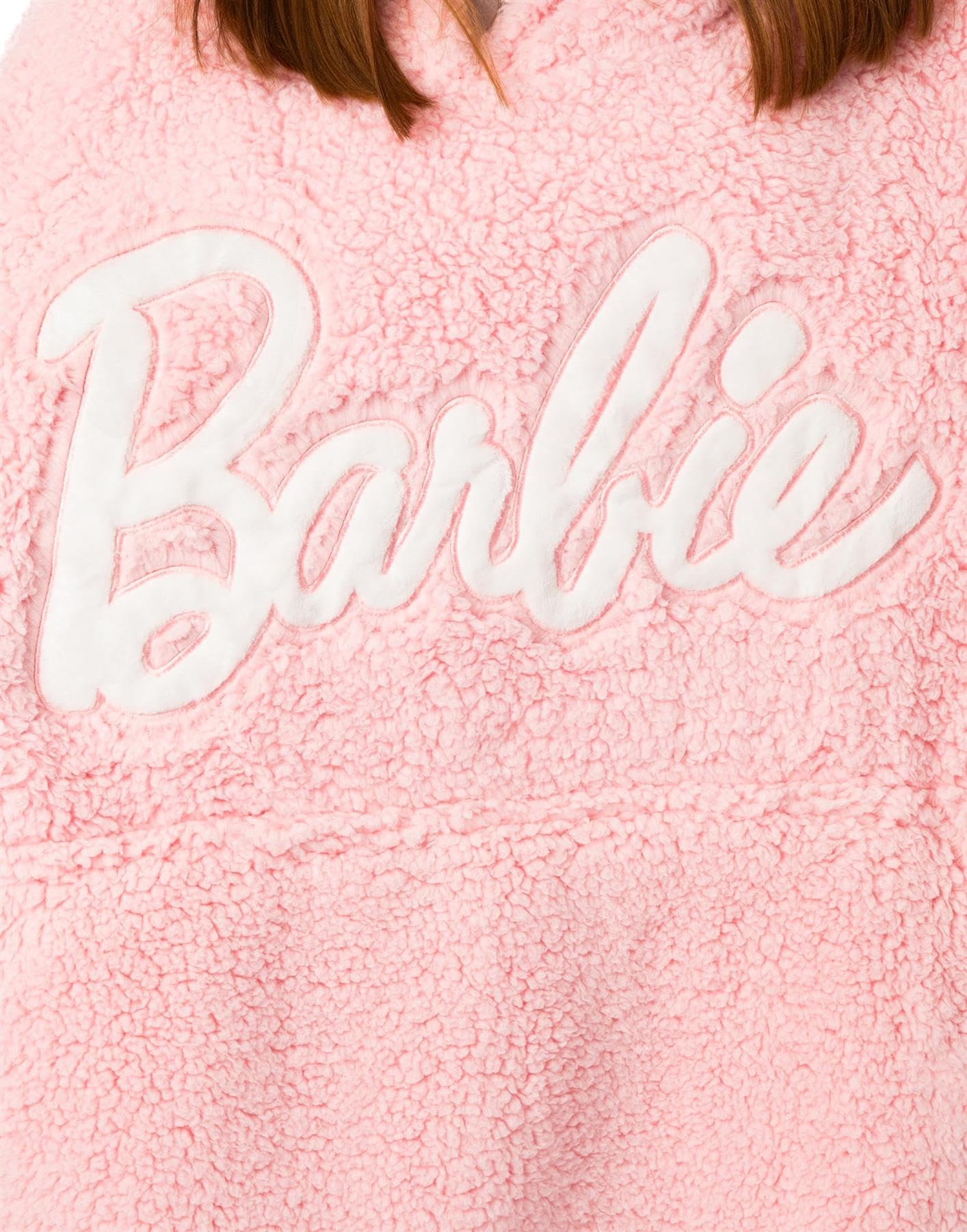 Barbie Femme Rose Couverture Sherpa Sweat à capuche | Adoptez un confort luxueux avec cette VUddie | Taille unique | Offrez-vous des aventures confortables