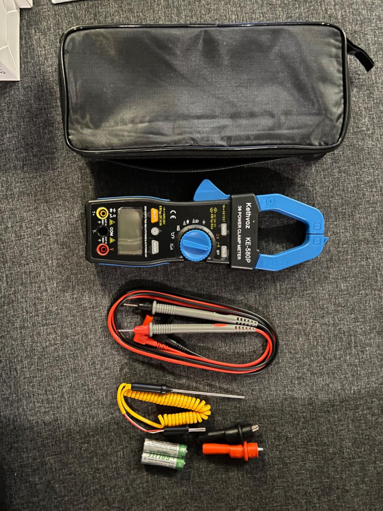 Clamp Meter Inrush Multimeter, Kethvoz 1/3 Phase 1000A TRMS 9999 Count ...