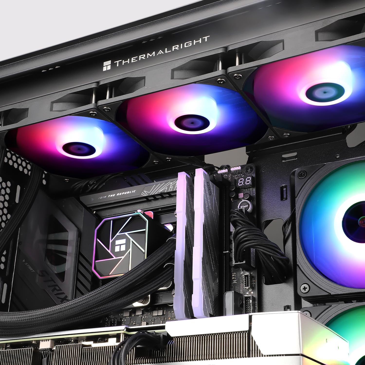 Thermalright AQUA ELITE 360 V3, taille de rangée de refroidissement 360, 3 ventilateurs PWM de 120 mm, roulements S-FDB, pour AMD/AM4/AM5, INTEL LGA1150/1151/1155/1156/1200/1851/1700