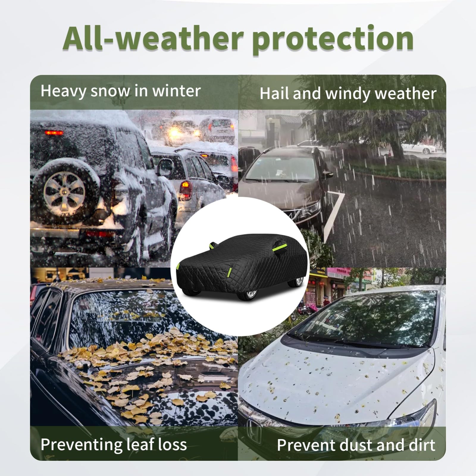 Anti-grêle Bache Voiture Exterieur pour BYD Seal 7 2024-2025,Housse Protection Étanche Bâche Coton Épais Imperméable Respirant-Argent
