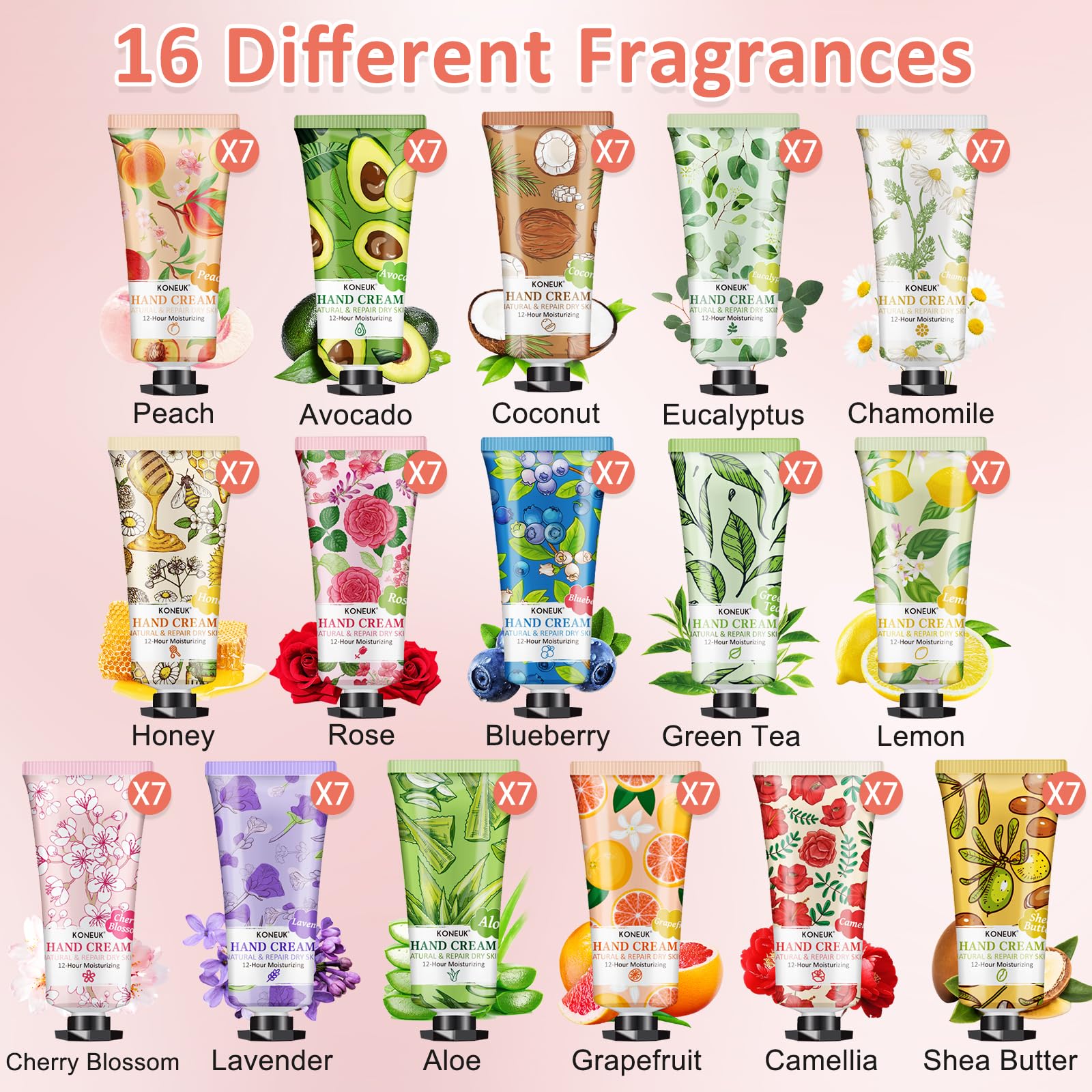 240 Pack Hand Cream Set for Women, Christmas Gifts, Bridesmaid Gifts, Birthday Gifts, Small Gifts and Stocking Stuffers for Guests, Bulk Moisturizing Hand Lotion Travel Size for Dry Cracked Hands: D-112 Pack Hand Cream