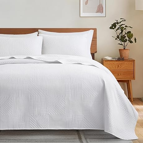 Lavsiry Queen White Quilt: A Royal Treat for Your Bed