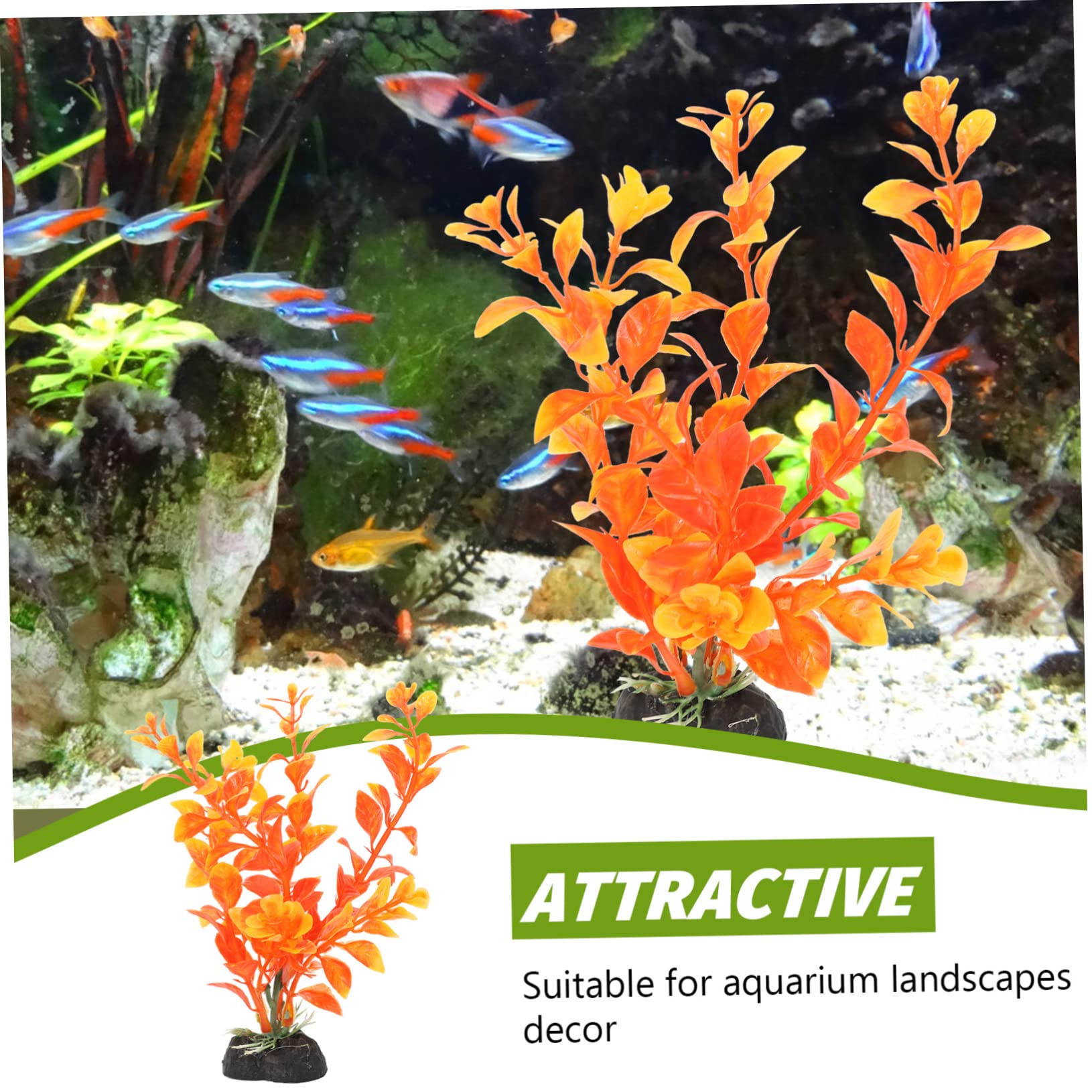 BESPORTBLE 36stücke Künstliche Pflanzen Für Aquarien Dekorative Wasserpflanzen Für Fisch Und Schildkrötentanks Langlebiges Zubehör Für Aquariengestaltung