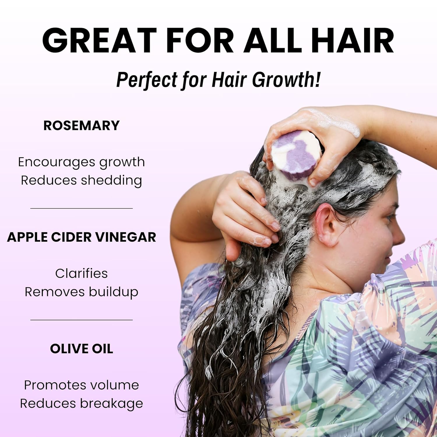 Otter co. Biotin & Onion Hair Growth Shampoo Bar with Keratin, Rosemary Hair Growth Oil, ACV – Vegan, Sulfate Free & Non Toxic – Hair Loss Shampoo for Thinning Hair for Women & Men, USA Made - Image 3