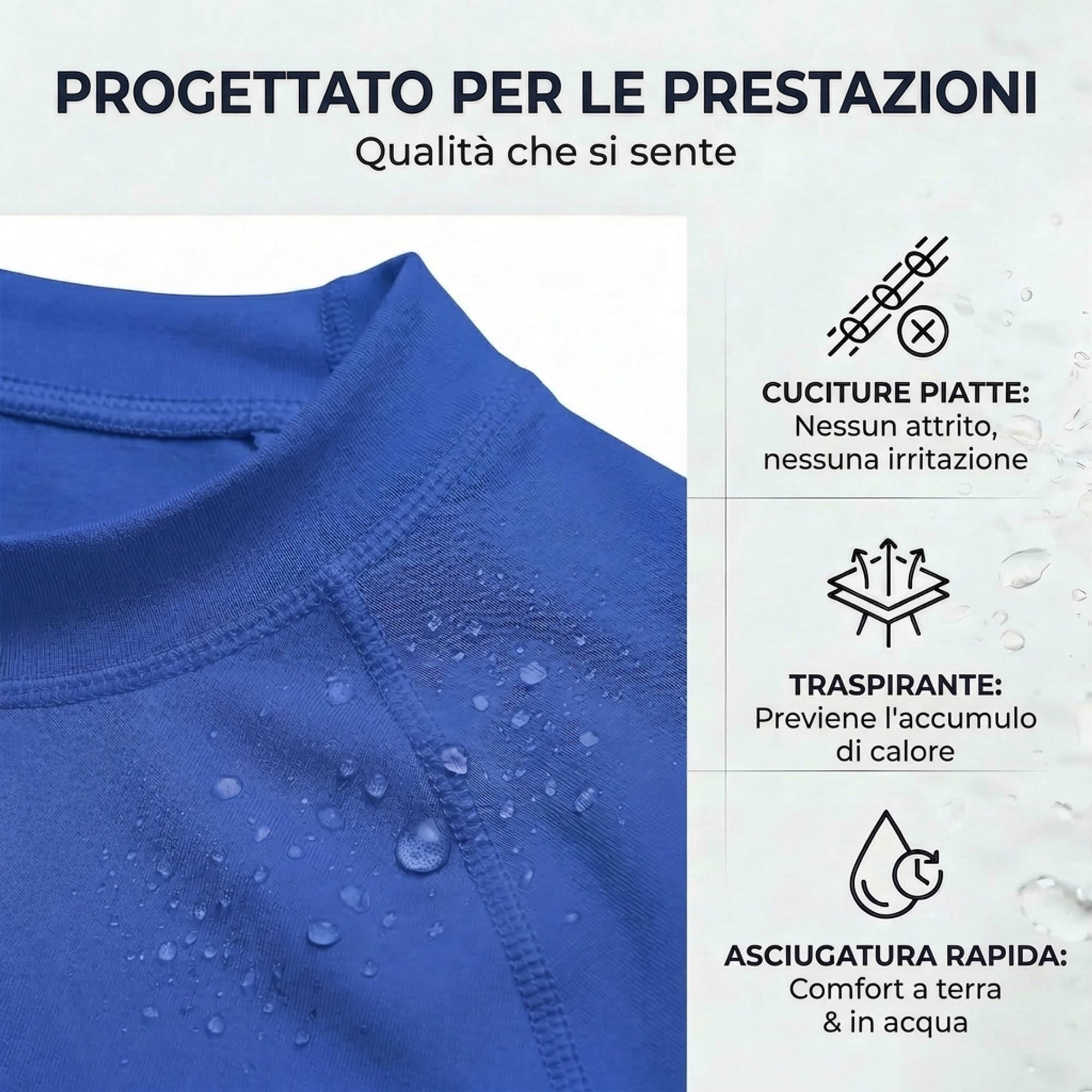 iQ-Company, Maglietta con Protezione Solare UV Uomo IQ 300 Watersport a Maniche Lunghe