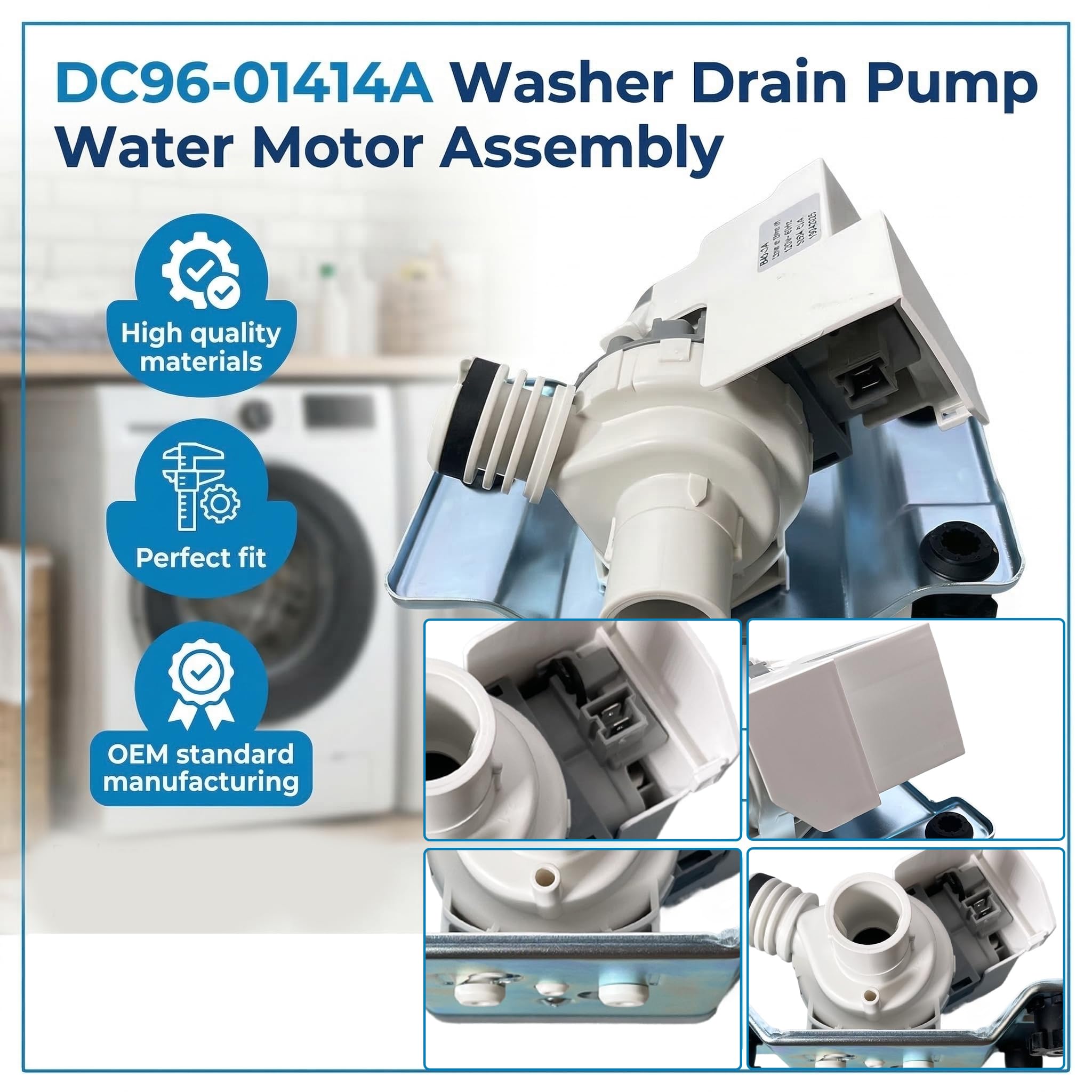 Photo 1 of LUOYIILEA Washer Drain Pump Motor Compatible with Samsung Kenmore Maytag