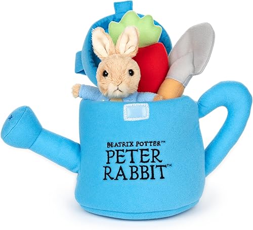 Miniatura 4 de Gund Beatrix Potter Peter Rabbit - Juego de cesta de Pascua de peluche, 5 piezas, 6 pulgadas