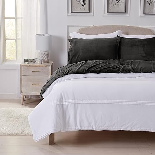 Miniatura 4 de NY Loft Juego de sábanas de microforro polar ultrasuave con bolsillos extra profundos, juego de sábanas de vellón de terciopelo extra suave, forro