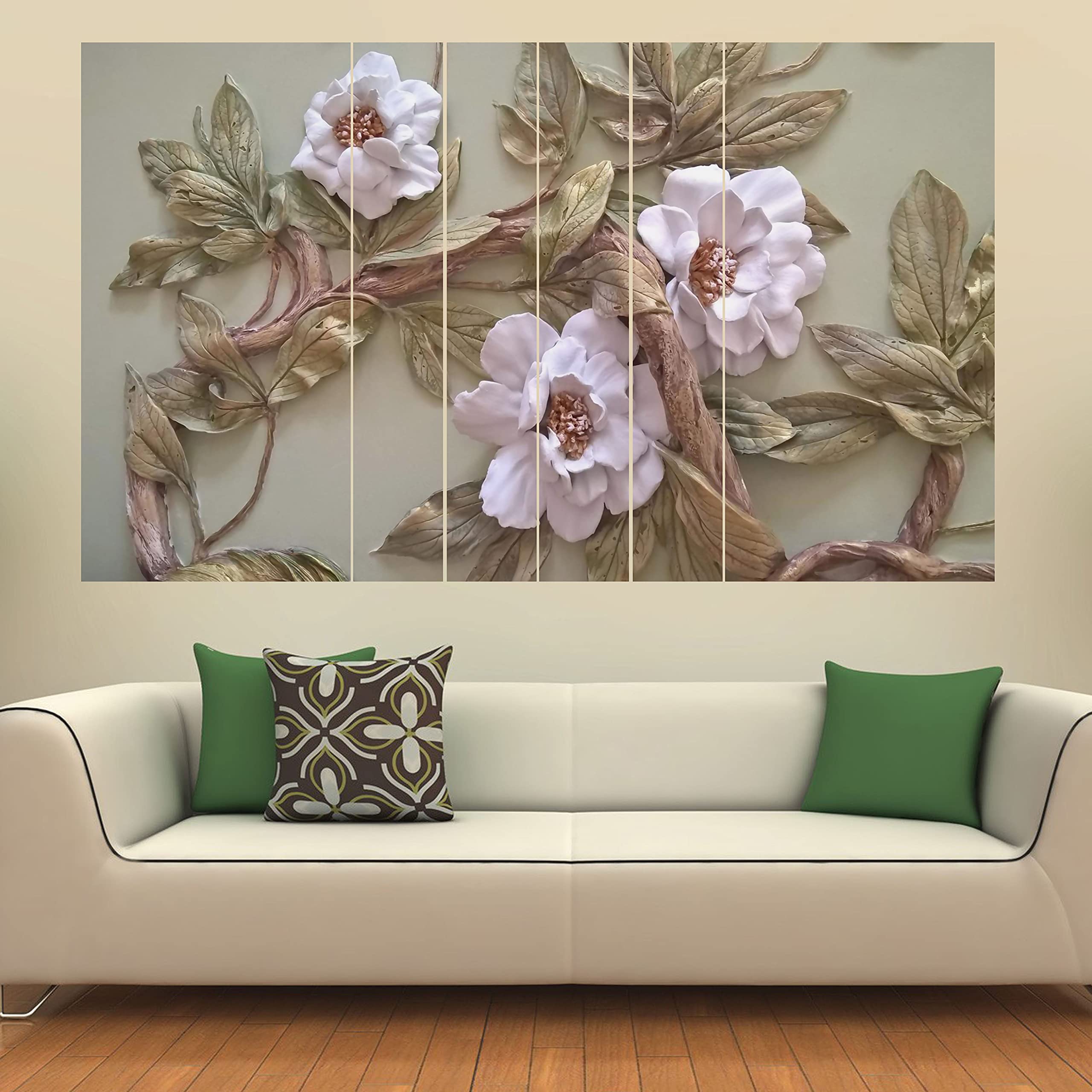 KYARA ARTSnew concept grill big size Multiple Frames, Beautiful Wall art Painting for Living Room, Bedroom, Office, Hotels, Drawing Room Wooden Framed Digital Painting (60inch x 36inch) vv3660_05_06