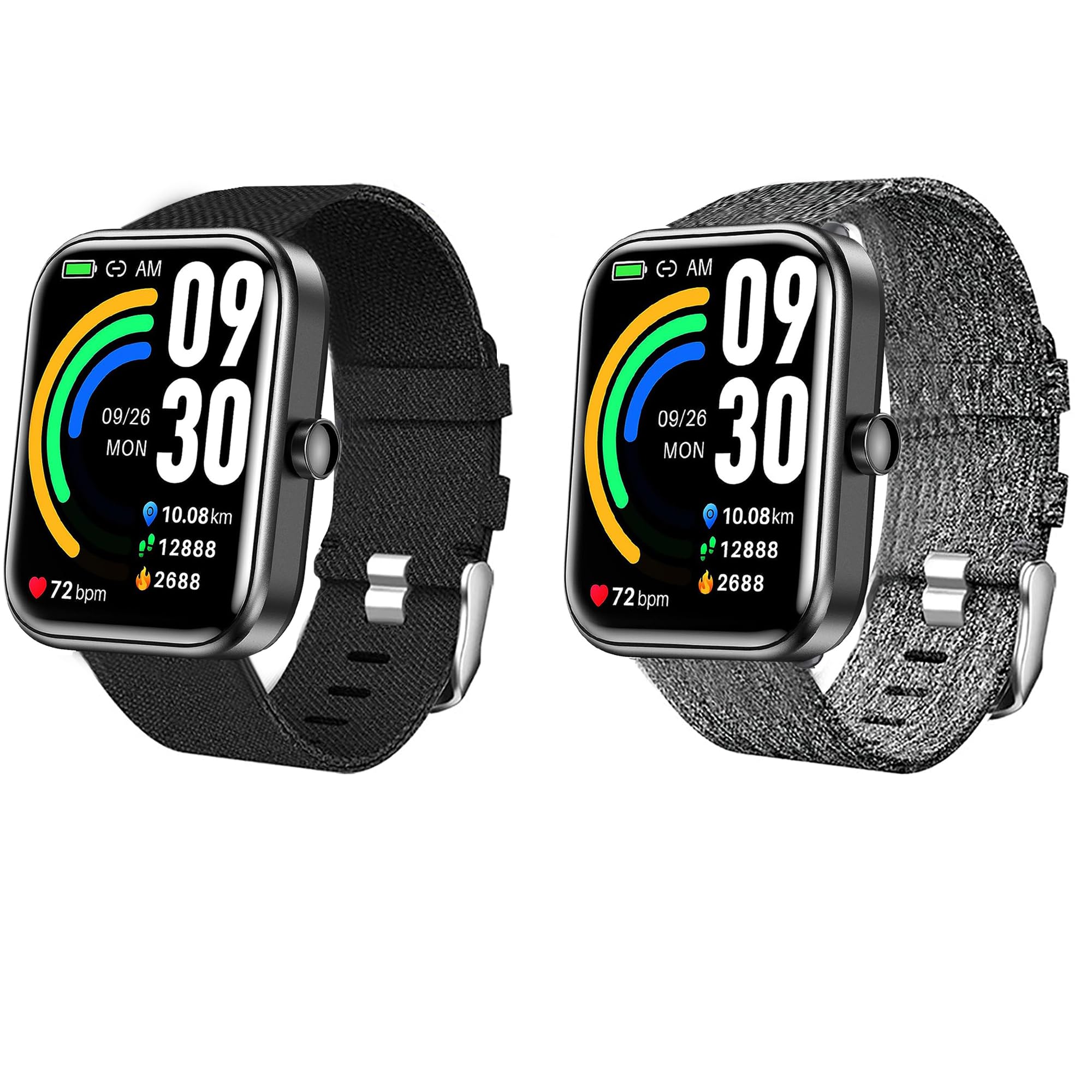 Lamshaw Compatible with TOZO S7 Smart Watch Bands Breathable Nylon Woven Fabric Replacement Accessory Strap Compatible with TOZO