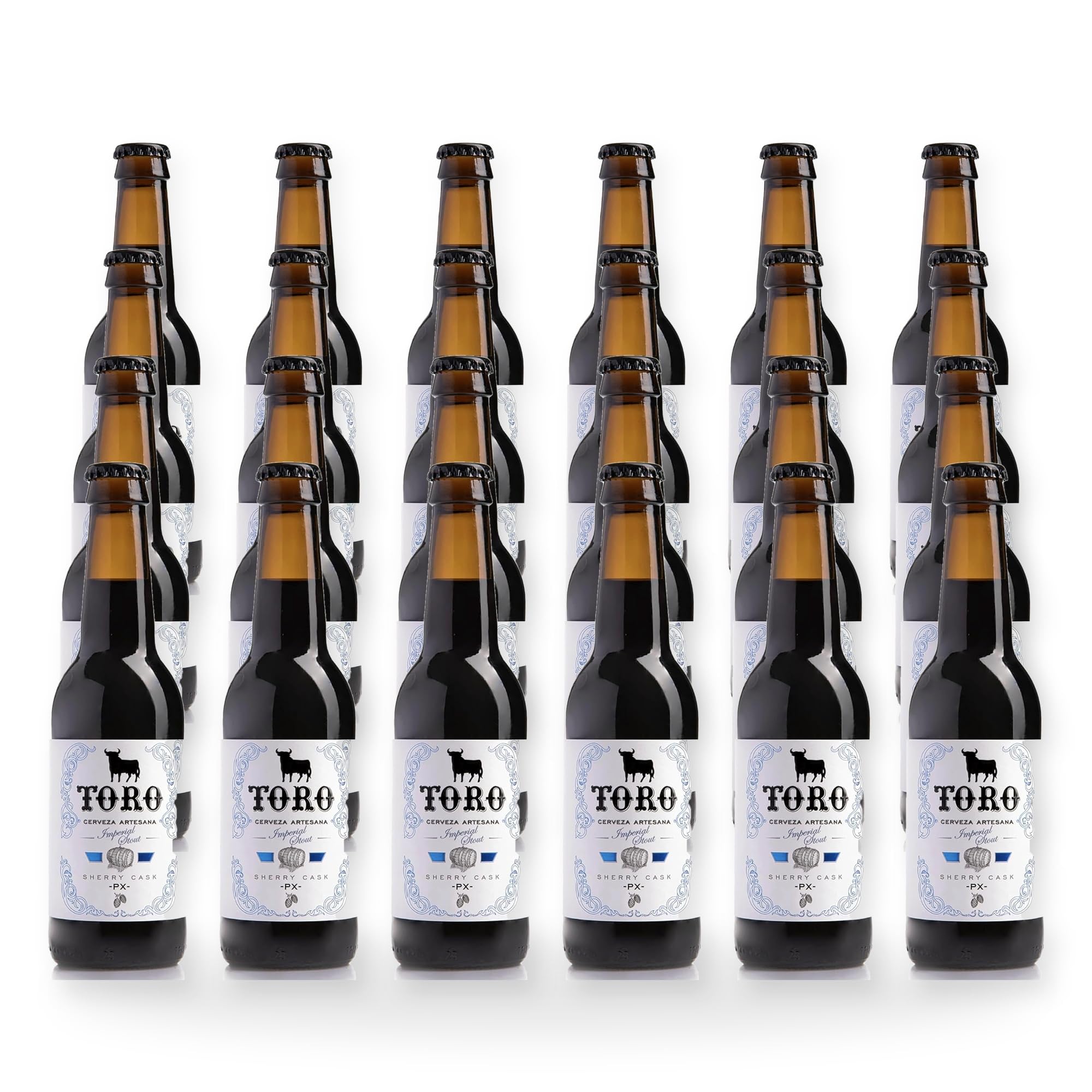 Cerveza TORO Imperial Stout Pedro Ximenez - Botellas de 33 cl. Cerveza Artesana Pilsen (11% alc. vol.). (24)