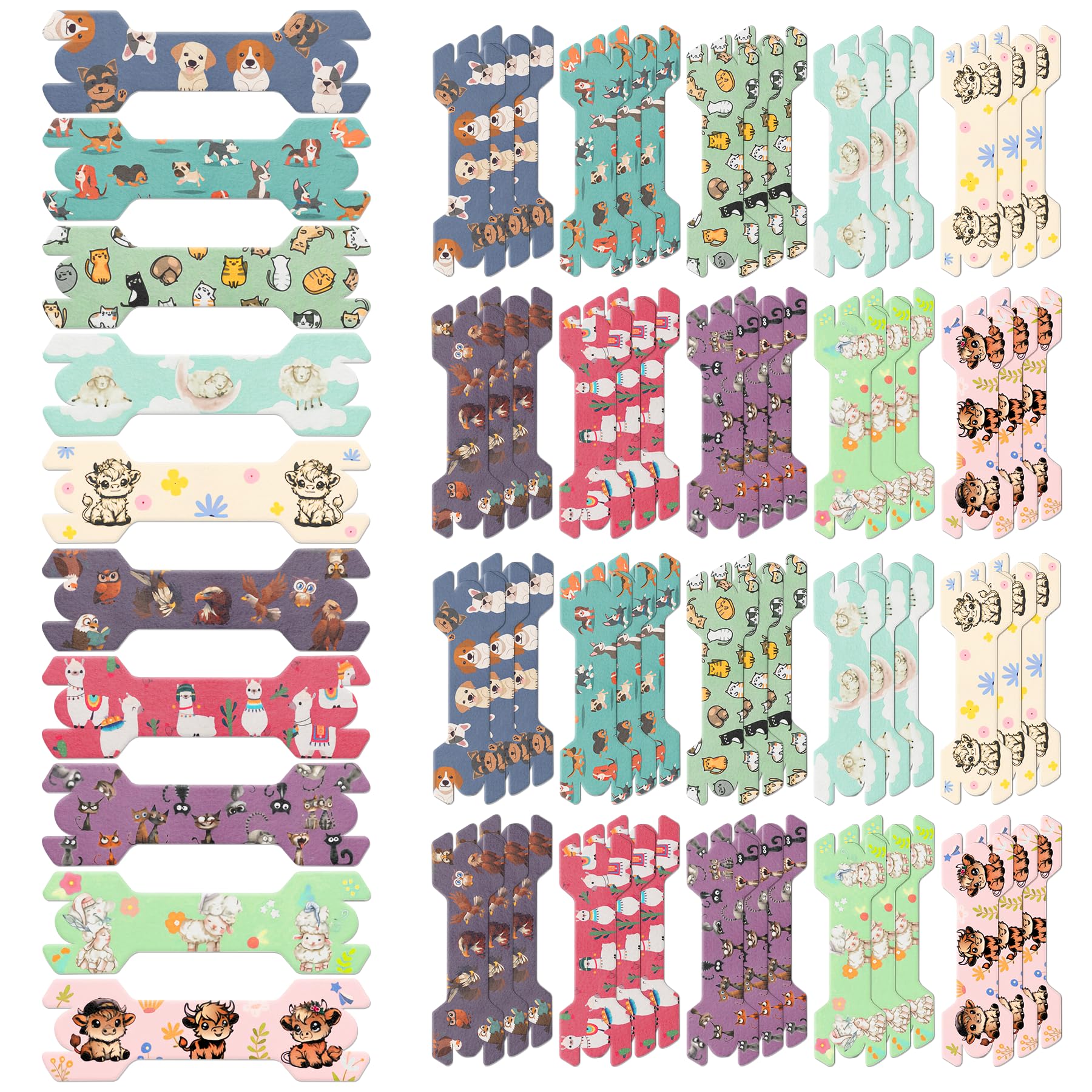 ElasignShopo 40 Pcs Small Size Kids Nasal Strips 1 73 0 55 Cute Animal Prints Nose Strips for
