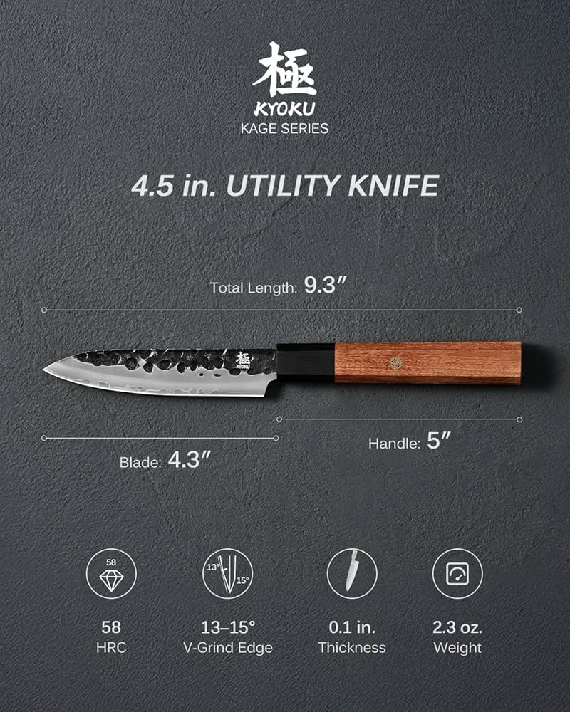 Amazon.com: KYOKU Utility Chef Knife, Kage Series 4.5