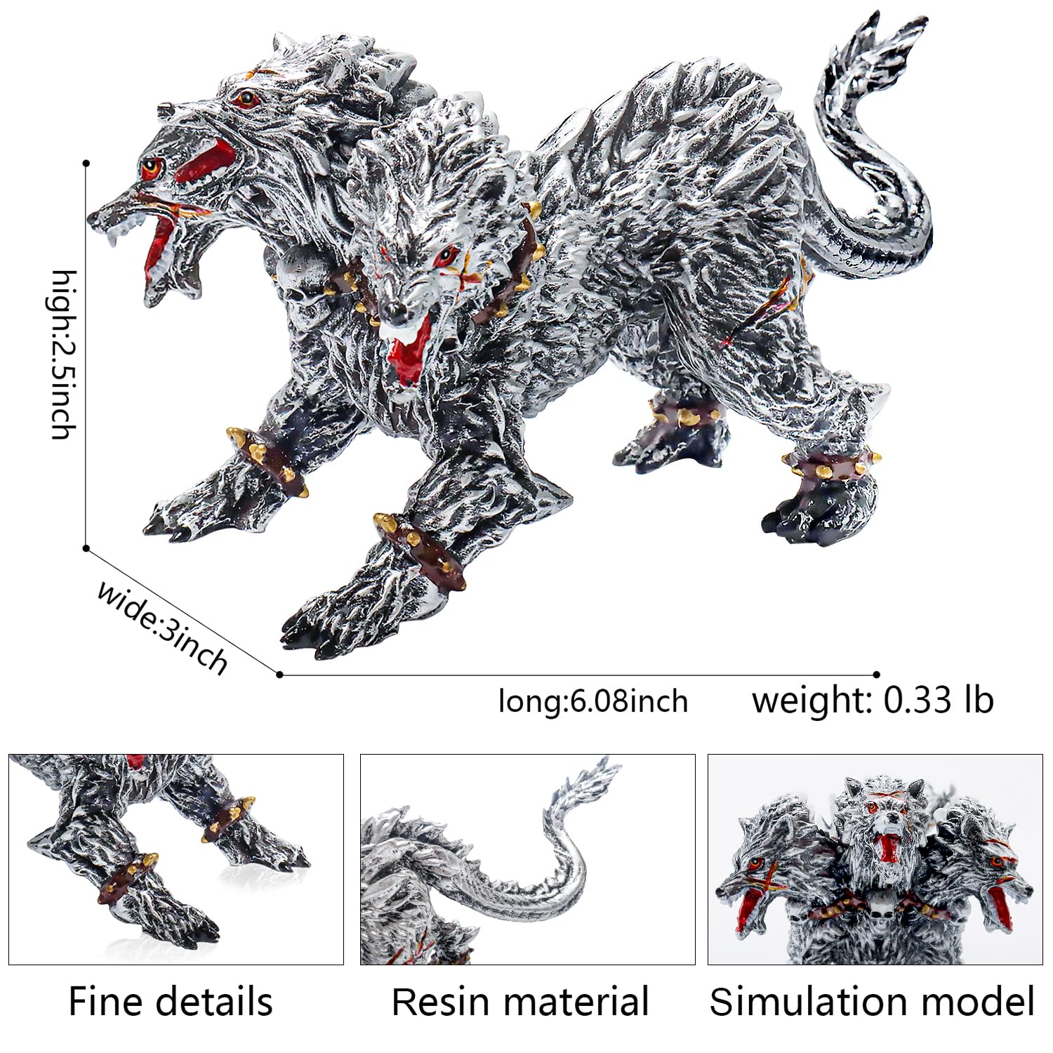 Amazon.co.jp: Bbiamsleep 6インチ リアルなケルベロスフィギュア