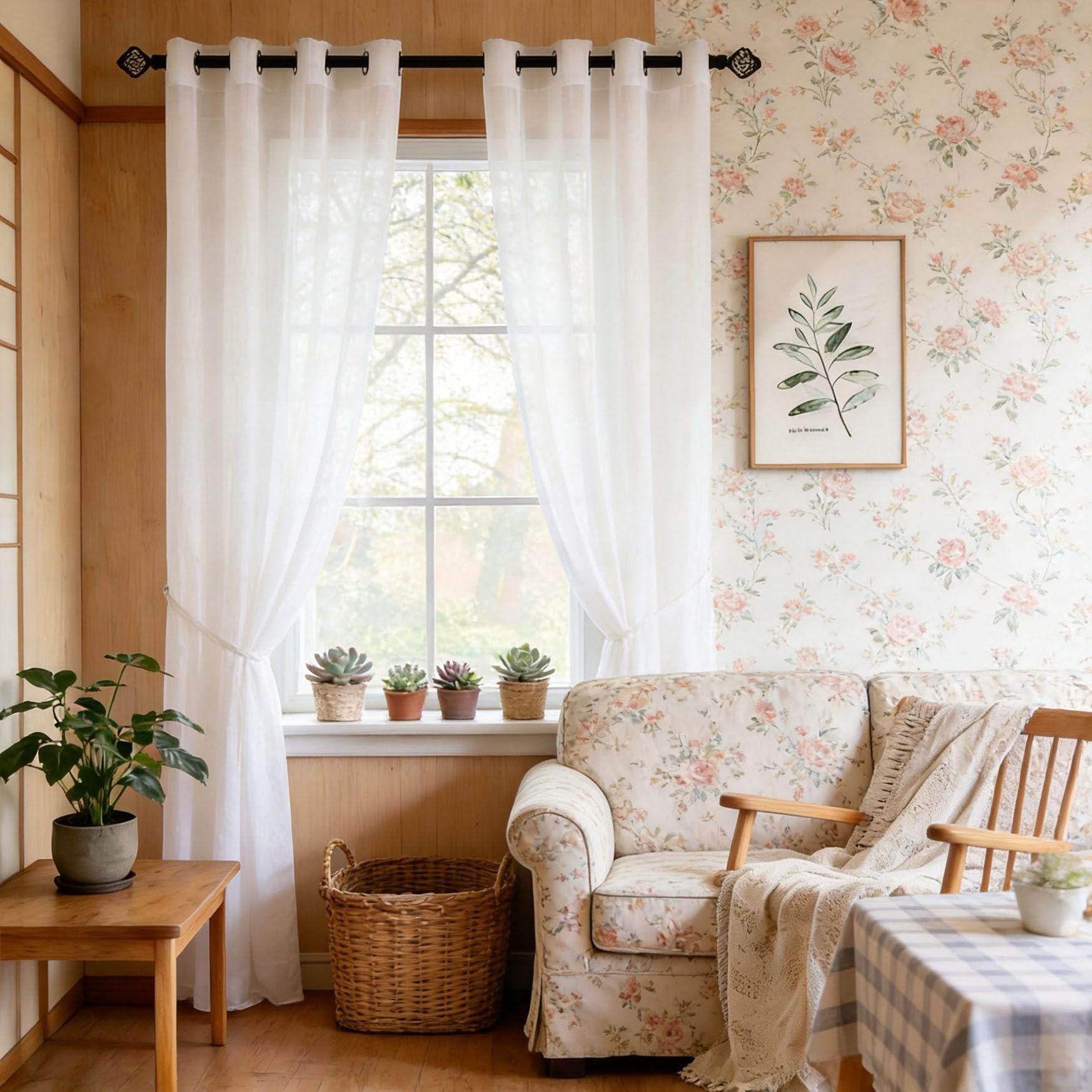 Rideaux salon décoration de maison pour une ambiance douce