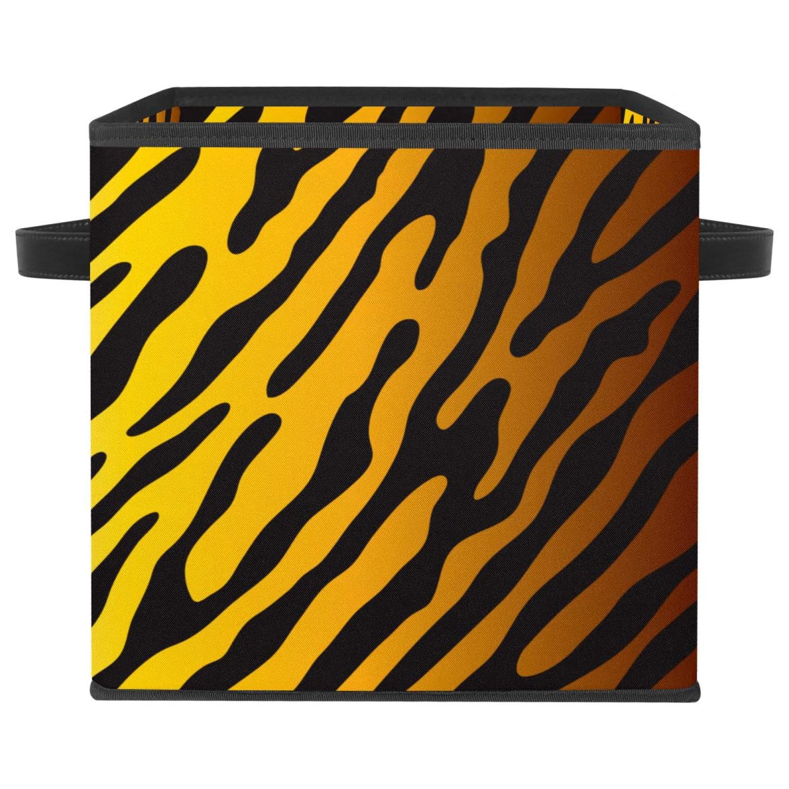 Boîte de rangement pliable tigre cube en tissu pour chambre
