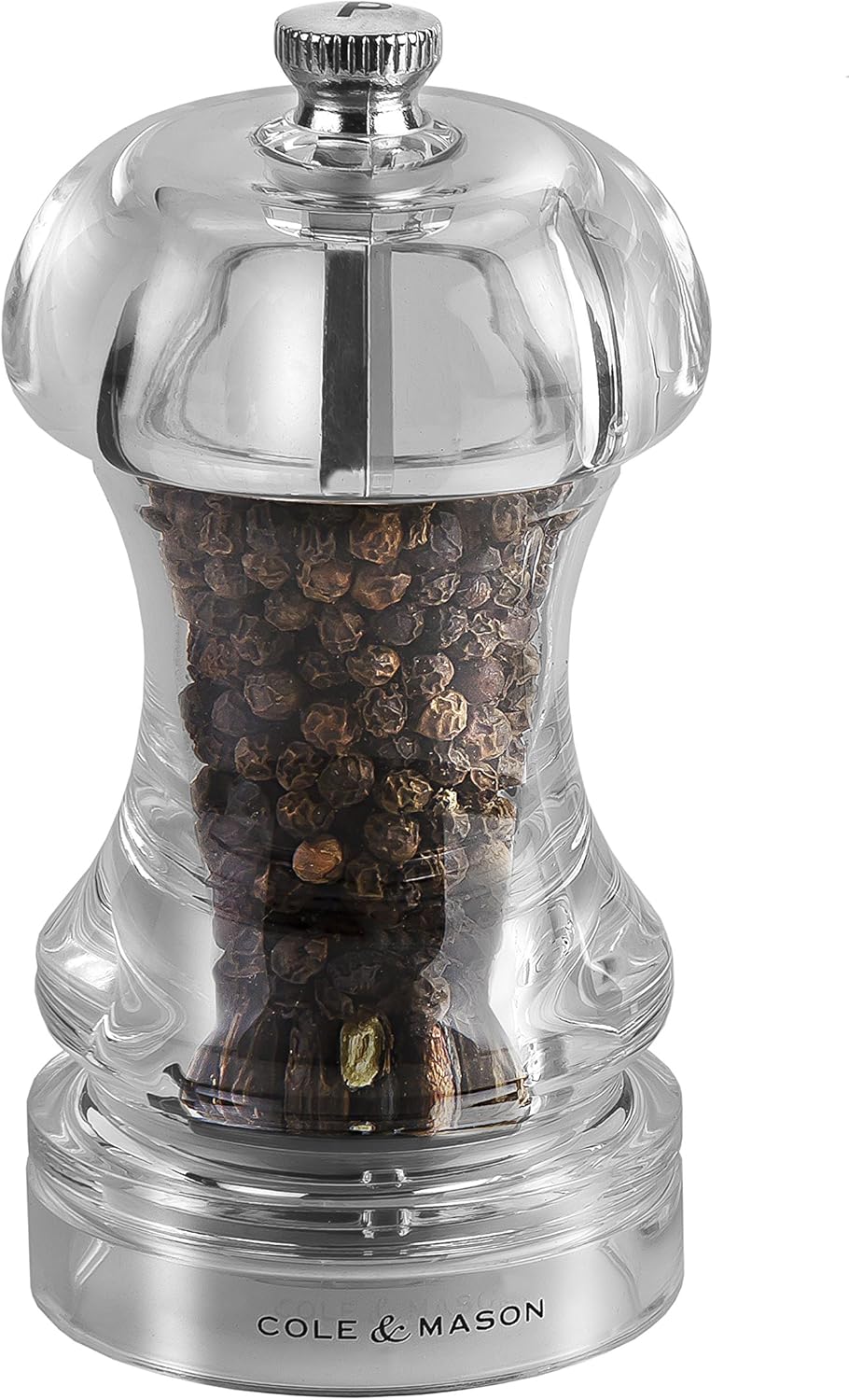 Cole & Mason Precision Capstan 145 Acrylic Salt Mill, Transparent