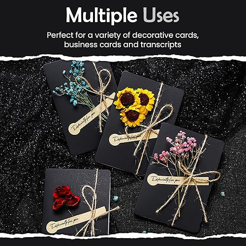 Miniatura 5 de SANZIX 120 hojas de cartulina negra de 5 x 7 pulgadas, 80 libras, 220 GSM, cartulina gruesa pesada de 5 x 7 pulgadas, papel de invitación perfecto,