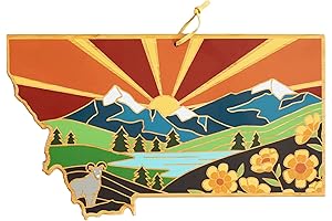 Outfitted Living Montana State-Shaped Cutting Board & Charcuterie Platter with Artwork by Summer Stokes