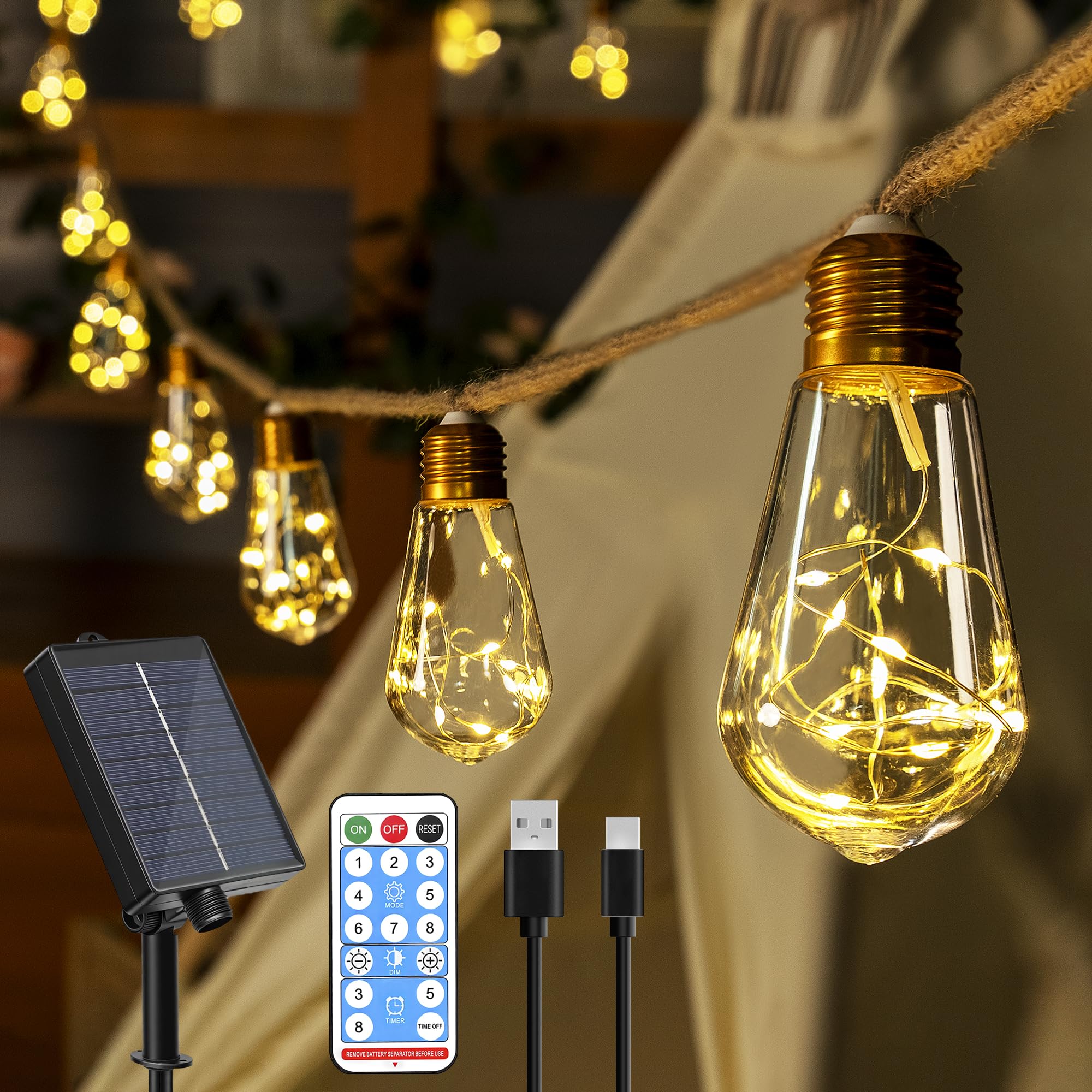Ollny Guirlande Lumineuse Exterieure Solaire