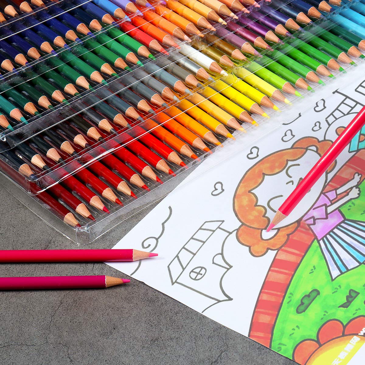 VIDOO 48/72/120/160 Farben Professionelle Farbige Bleistifte Set Künstler Ölgemälde Skizze Holz Farbe Bleistift Schule Kunst Liefert - 72 Colors