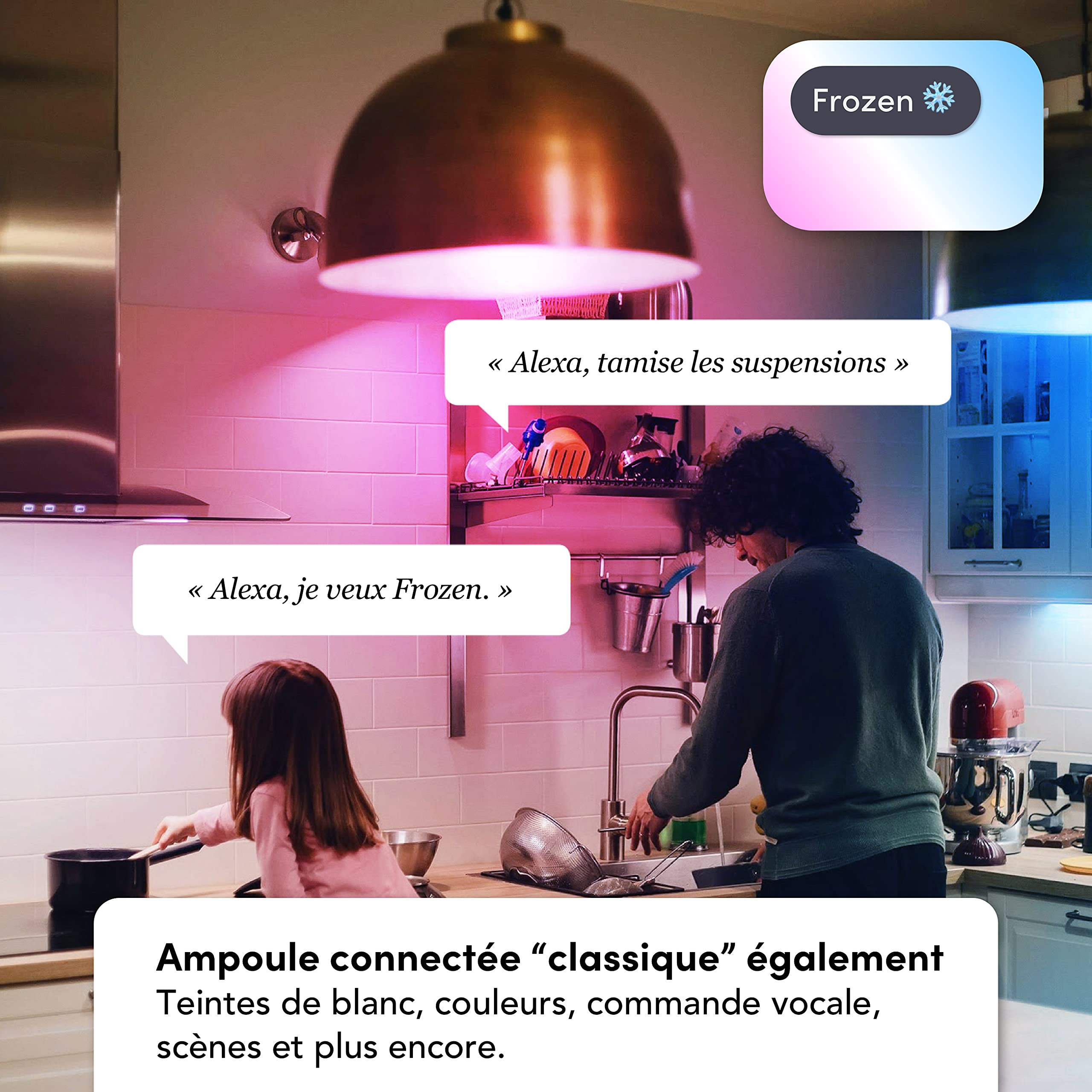 LIFX Clean A60 1200 lumens [B22], Pleine couleur avec lumière HEV antibactérienne, Ampoule LED connectée Wi-Fi, Pas de pont, Compatible avec Alexa, Hey Google, HomeKit et Siri