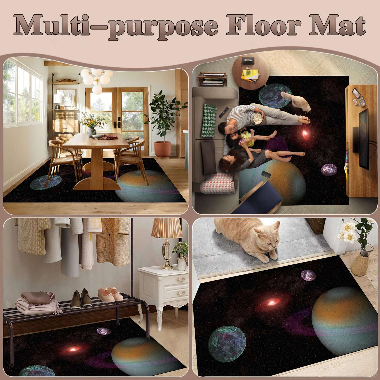Mata pod fotel gamingowy na podłogę z twardego drewna, 100 x 140 cm, mata ochronna na podłogę dywanową, antypoślizgowa mata ochronna na krzesło do biura, domu