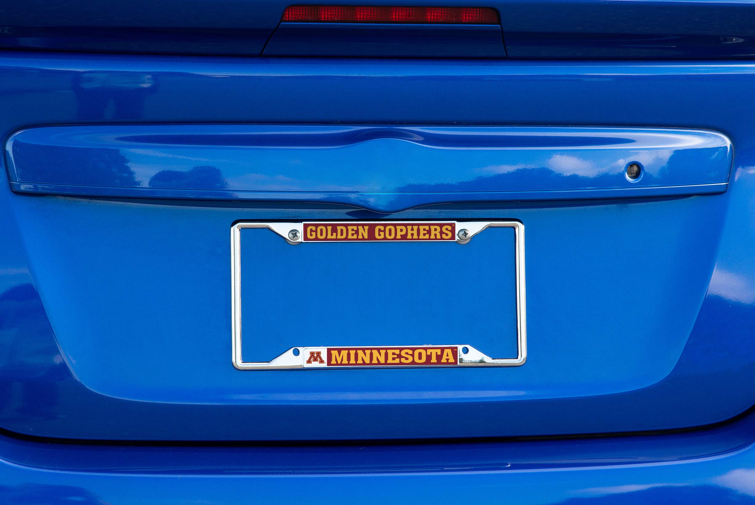 Desert Cactus University of Minnesota License Plate Frame Golden Gophers Metal Car Tag Holder for Front or Back of Car Officially Licensed (Mascot)