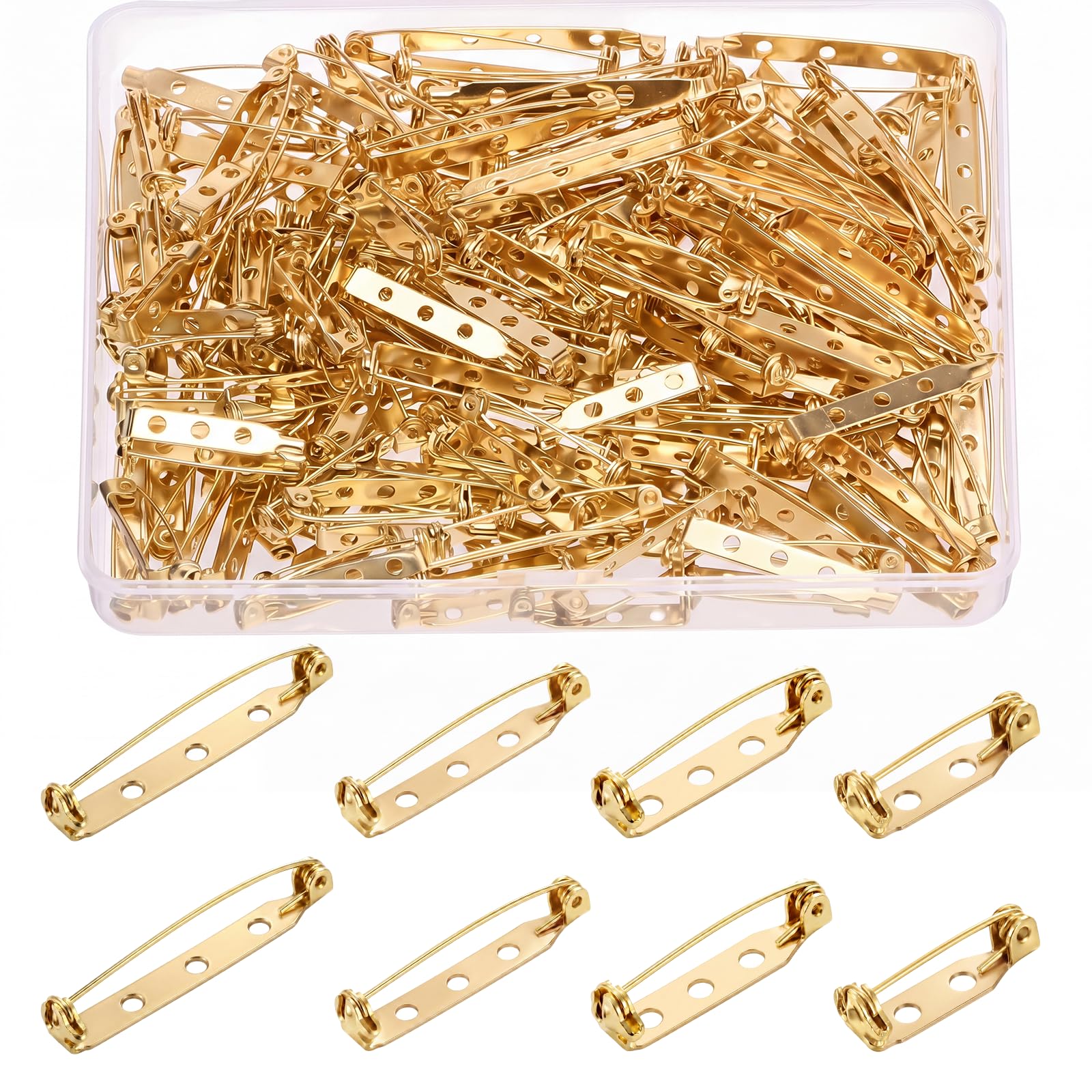 Fermoirs de broche Shappy 4 tailles assorties pour fixer solidement vos bijoux fait main