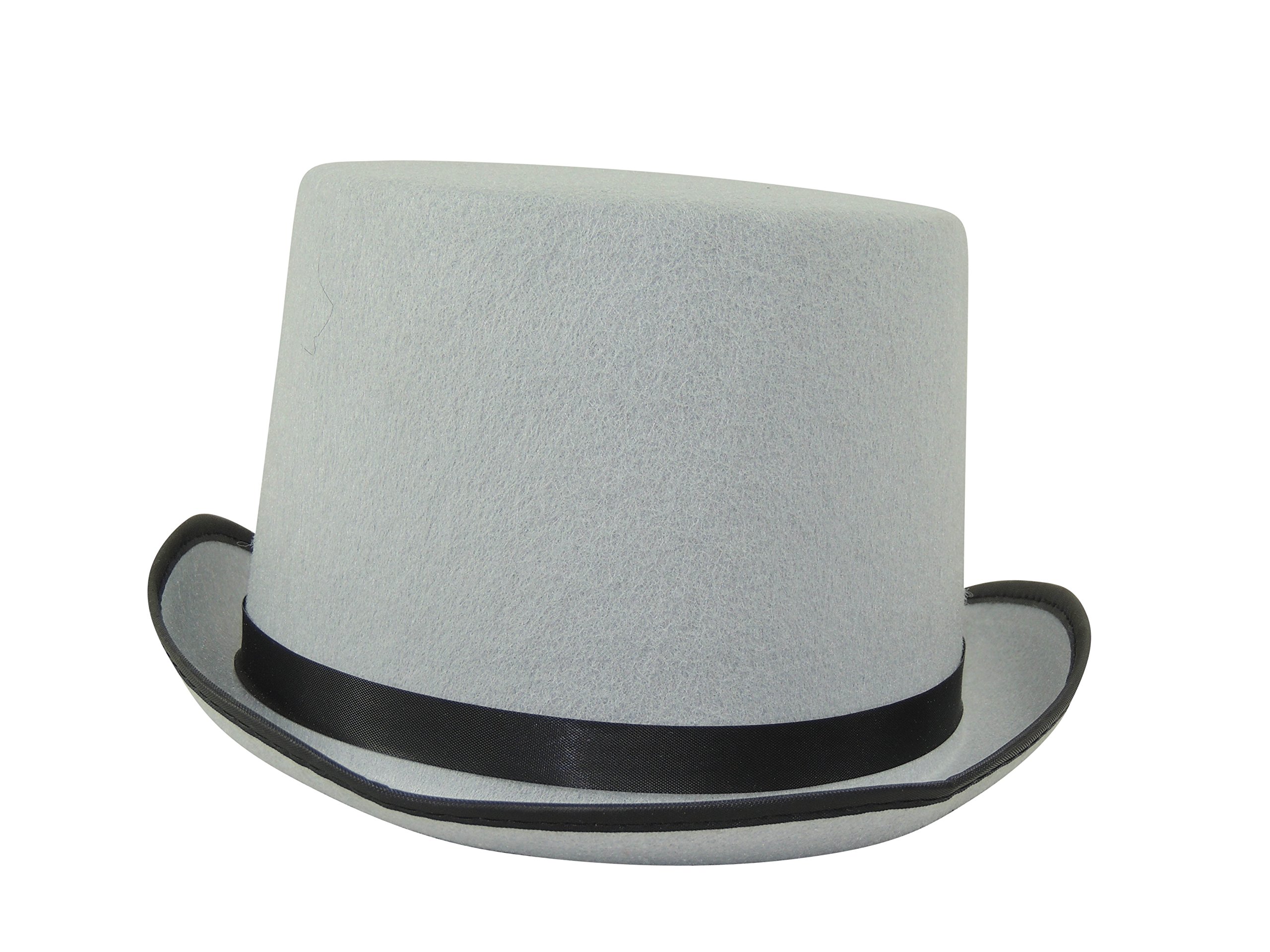 Mens 6 Inch High Costume Top Hat (Gray)