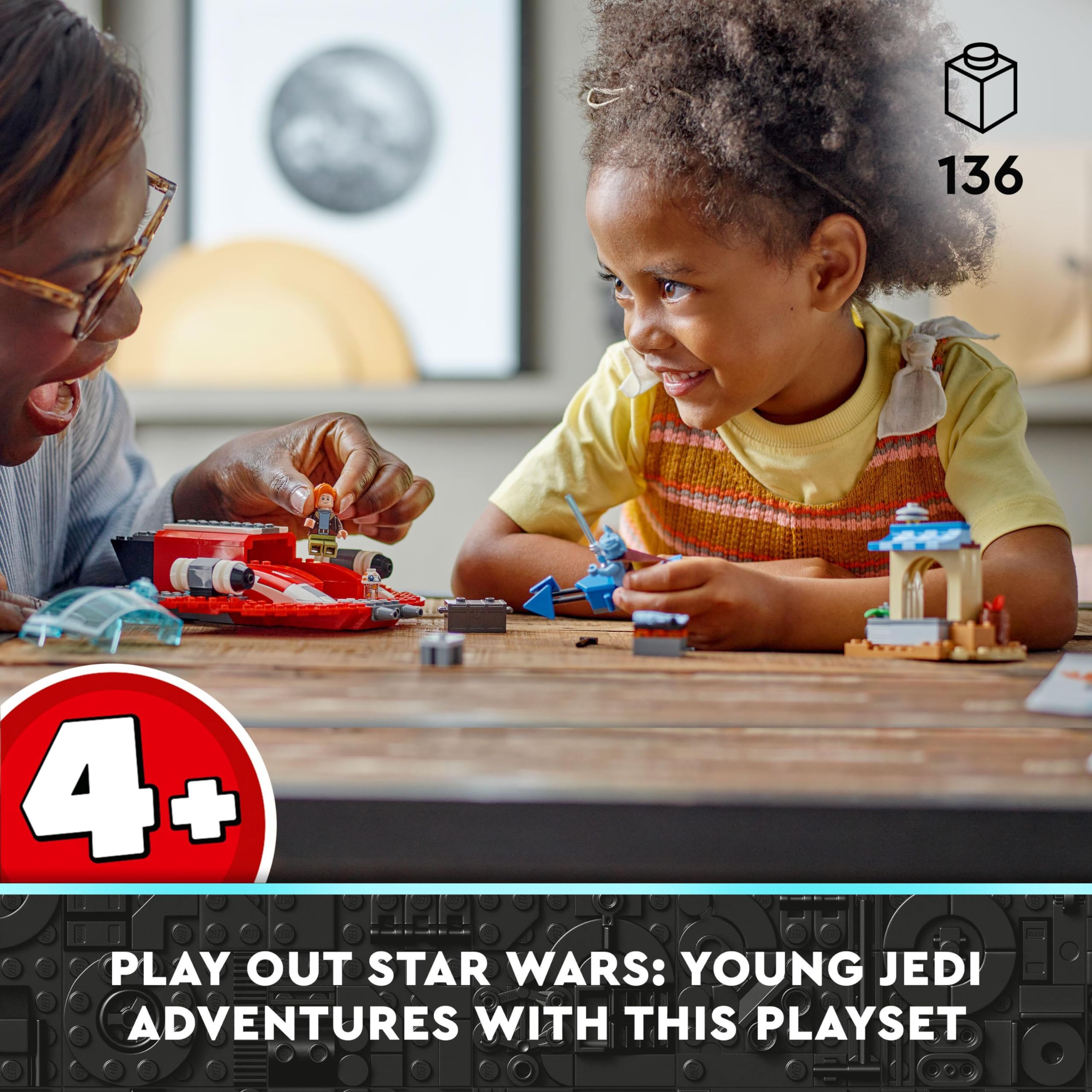 LEGO 75384 Star Wars The Crimson Firehawk, Young Jedi Adventures Starter Set, Buildable Toy Starship for 4 Plus Year Old Kids - Image 3