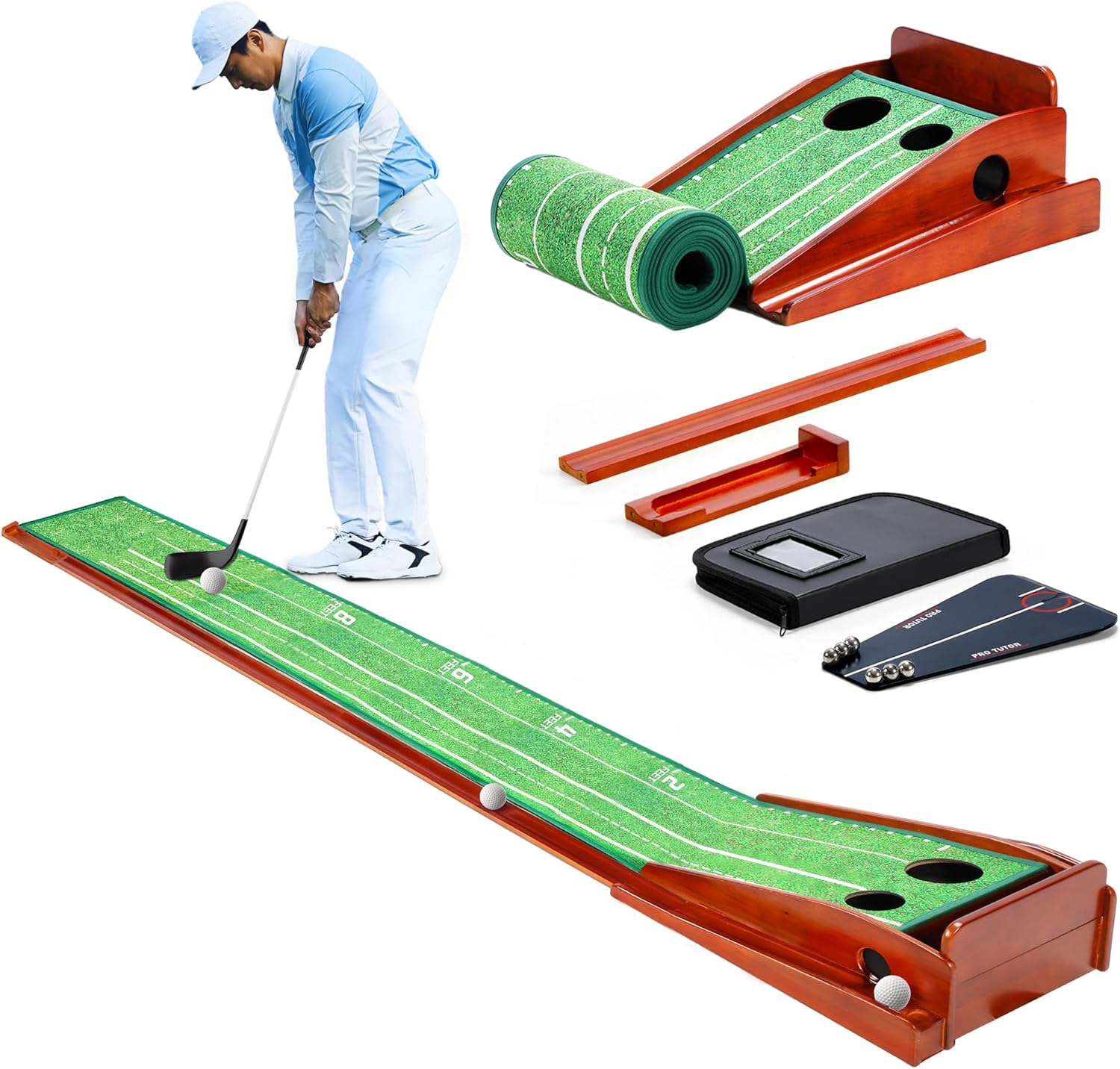 Putting Green Indoor, Rengue Golf Putting Mat with Putting