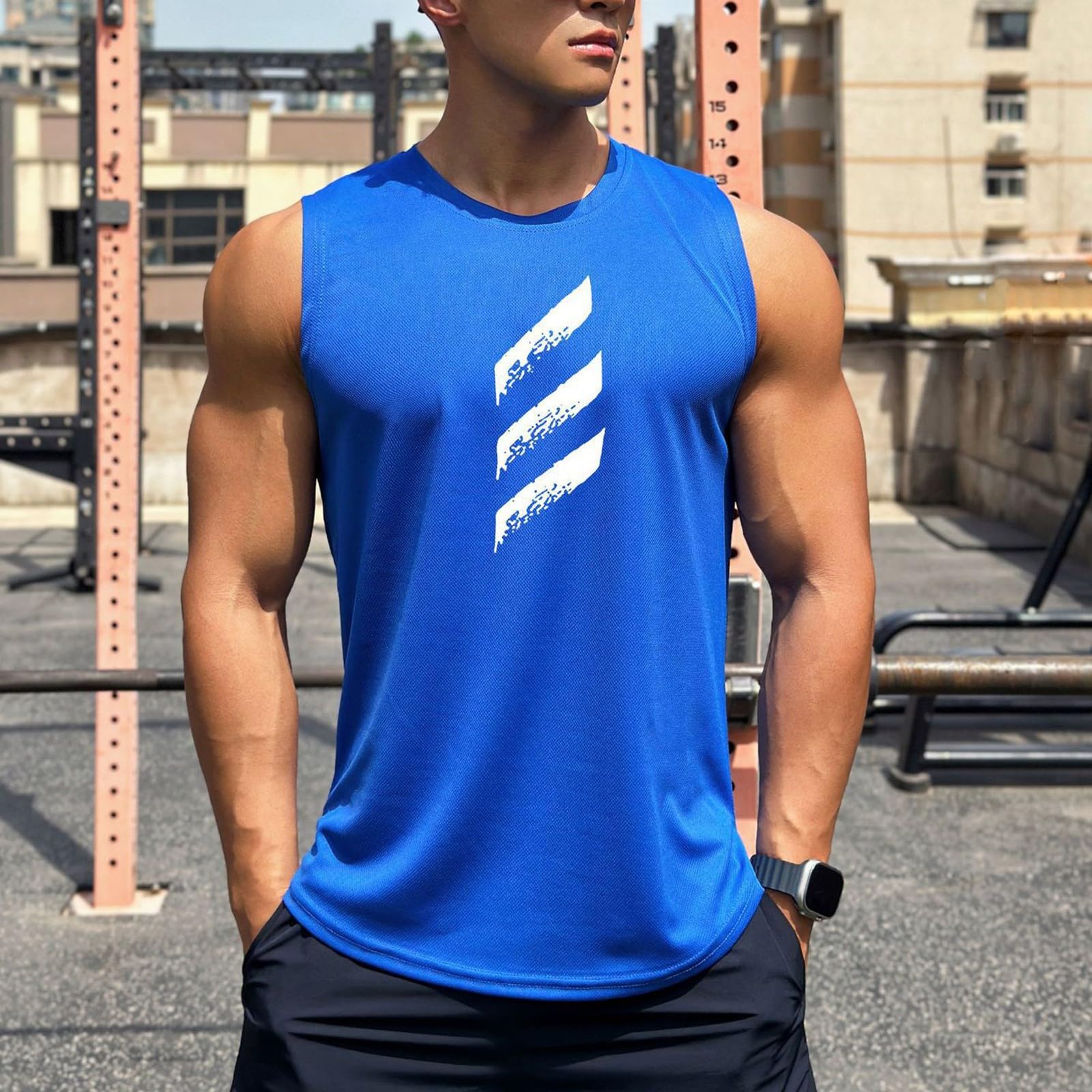 Canottiera Palestra Uomo, Maglietta Senza Maniche Uomo, Senza Maniche Oversize Maglietta Casual Bodybuilding Ad Asciugatura Rapida Magliette Smanicate Sportiva Corsa Canotte Uomo Canotte Uomo Estive
