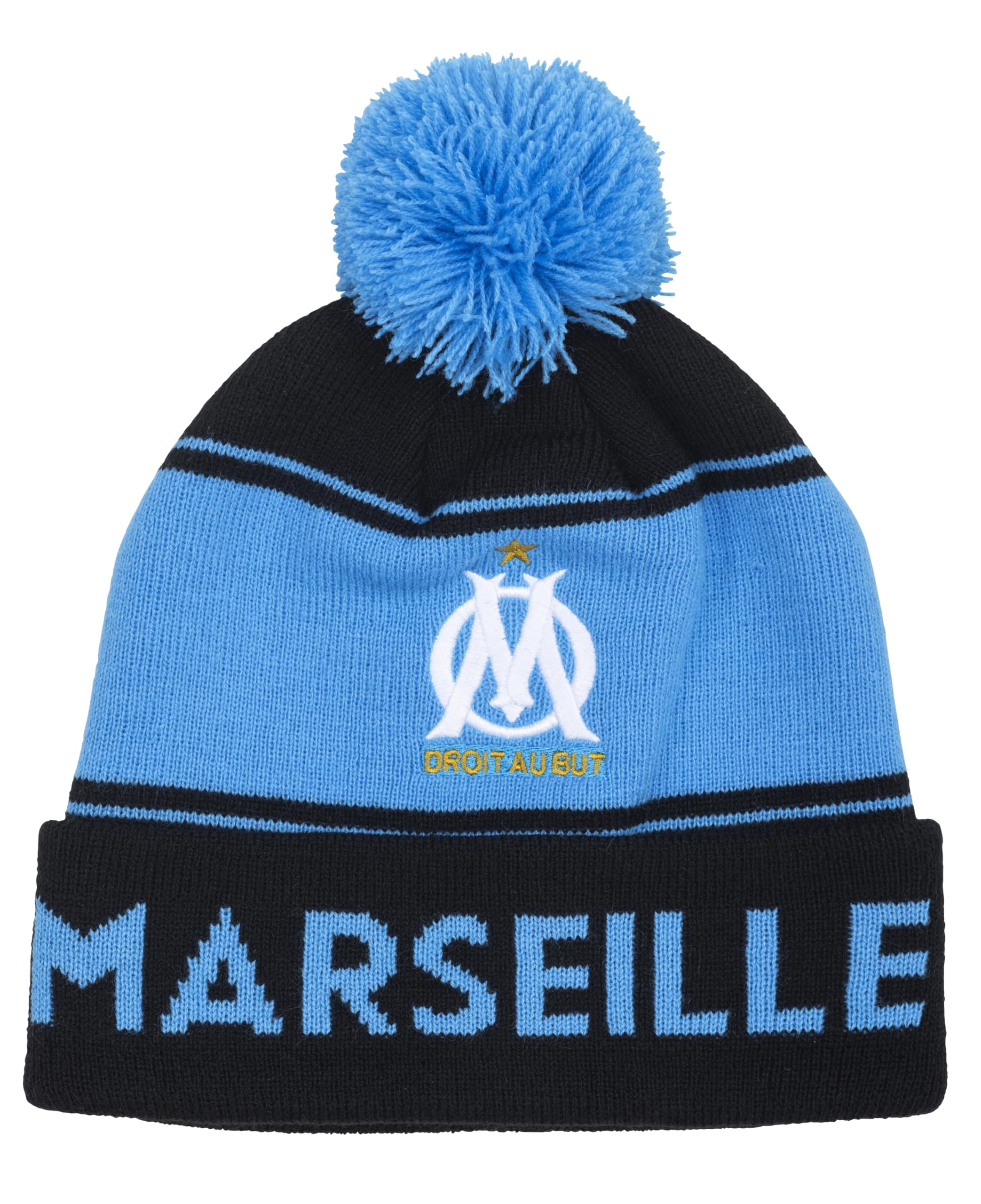OLYMPIQUE DE MARSEILLE Czapka z pomponem Om - oficjalna kolekcja