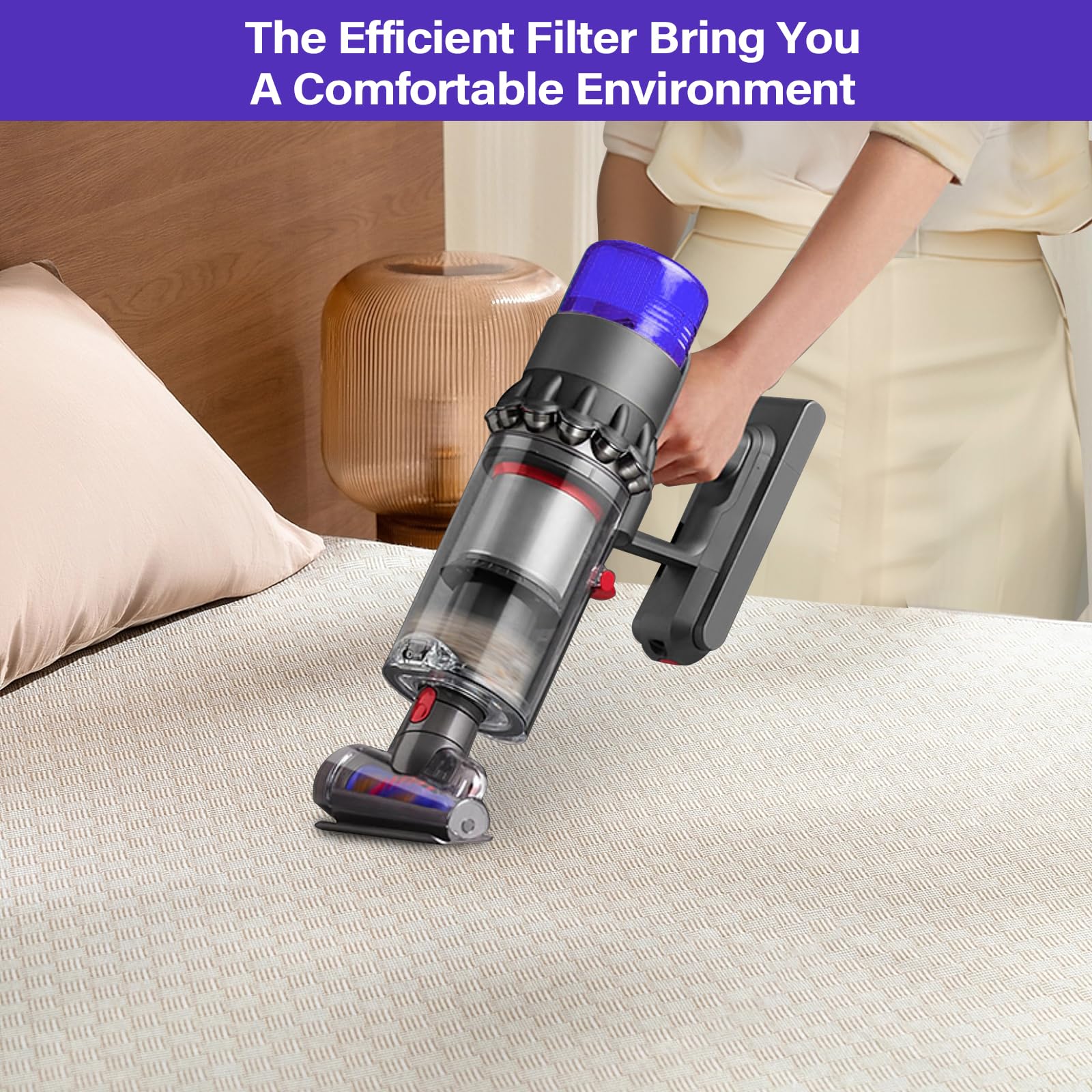 Paquete de 3 filtros SV18 de repuesto para aspiradora inalámbrica Dyson V10 Digital Slim / SV18, filtro lavable