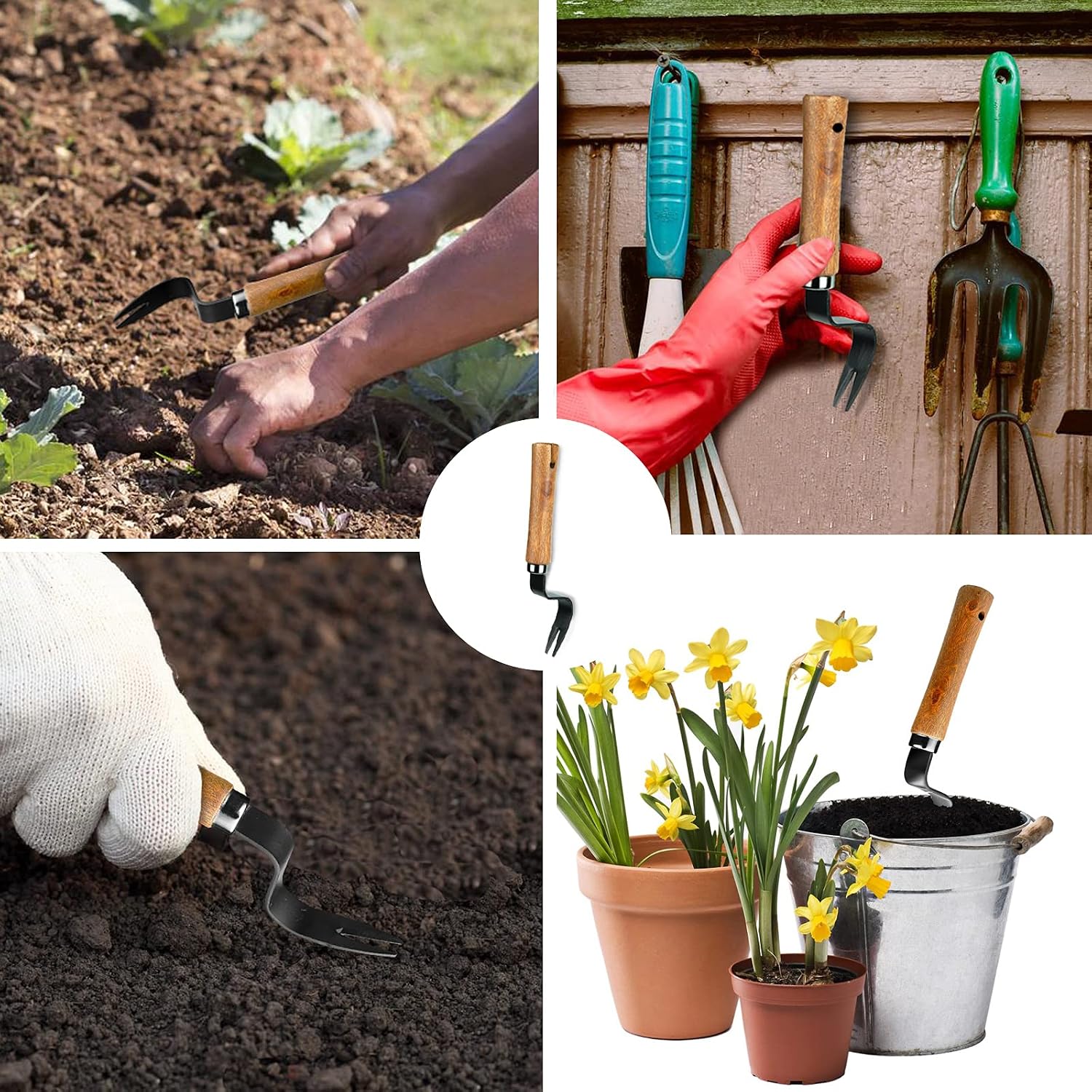 Amble Small Weeder Hand Puller Tool for Garden Caring to Remove Dandelions Thistles and Weeds